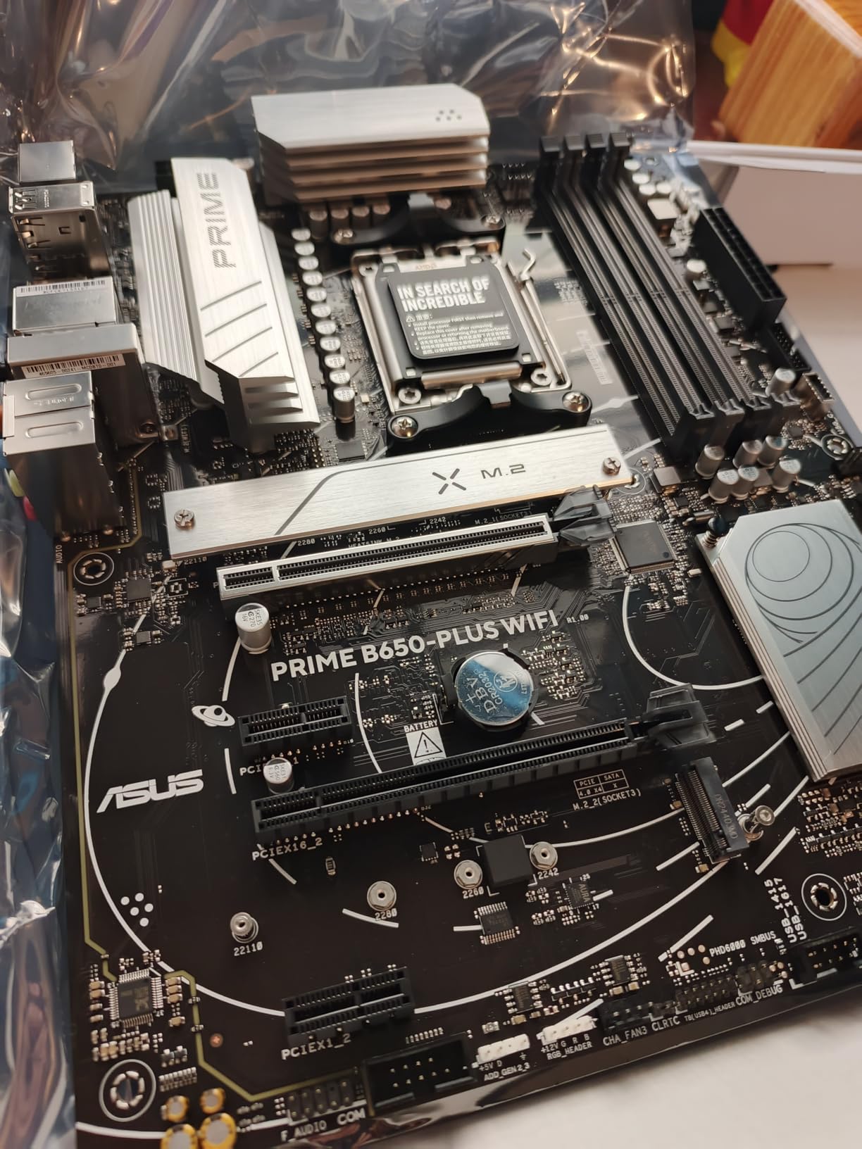 ASUS Prime B650-PLUS WiFi AMD B650 AM5 Ryzen Desktop 9000 8000 & 7000 ATX Motherboard, DDR5, PCIe 5.0 M.2, 2.5Gb LAN, WiFi 6E, HDMI, SATA 6 Gbps, USB Type-C, BIOS Flashback, Thunderbolt 4 Header customer photo 1