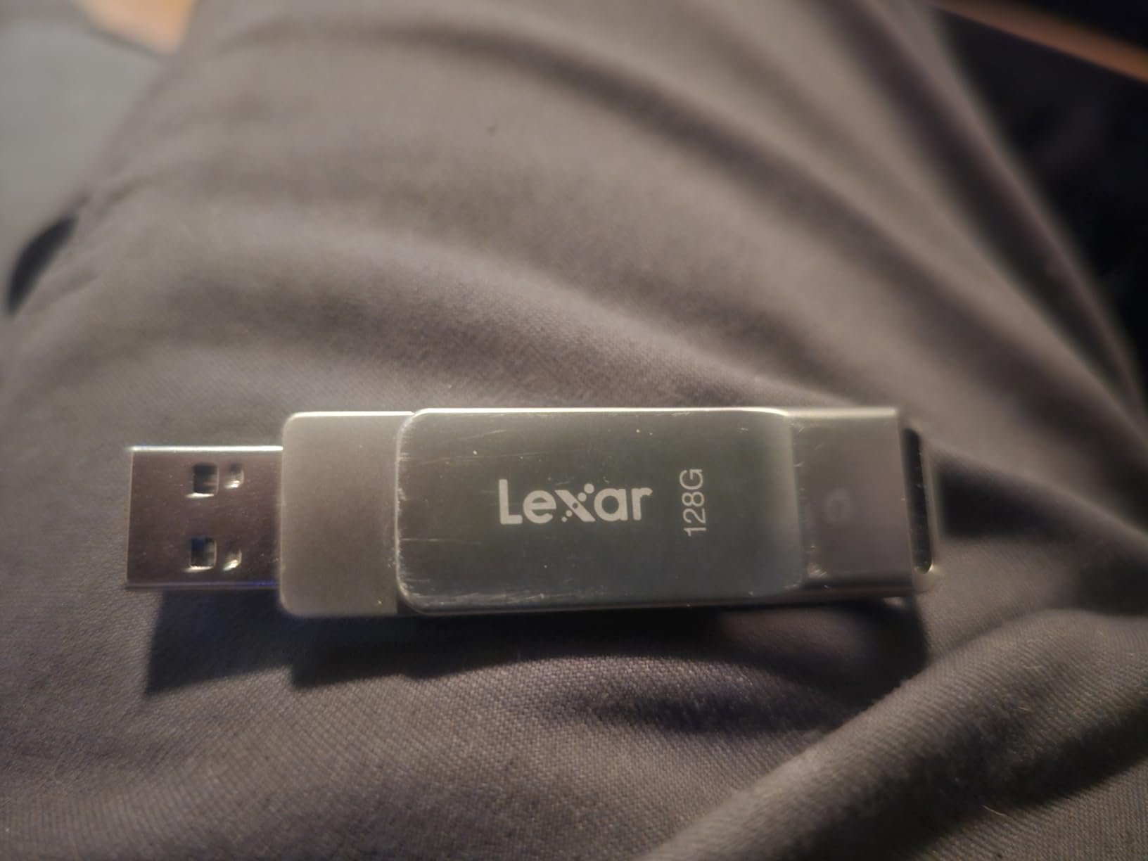 Lexar D40E 256GB Dual USB 3.2 Gen 1 Type-C Jump Drive, Champagne Silver customer photo 1