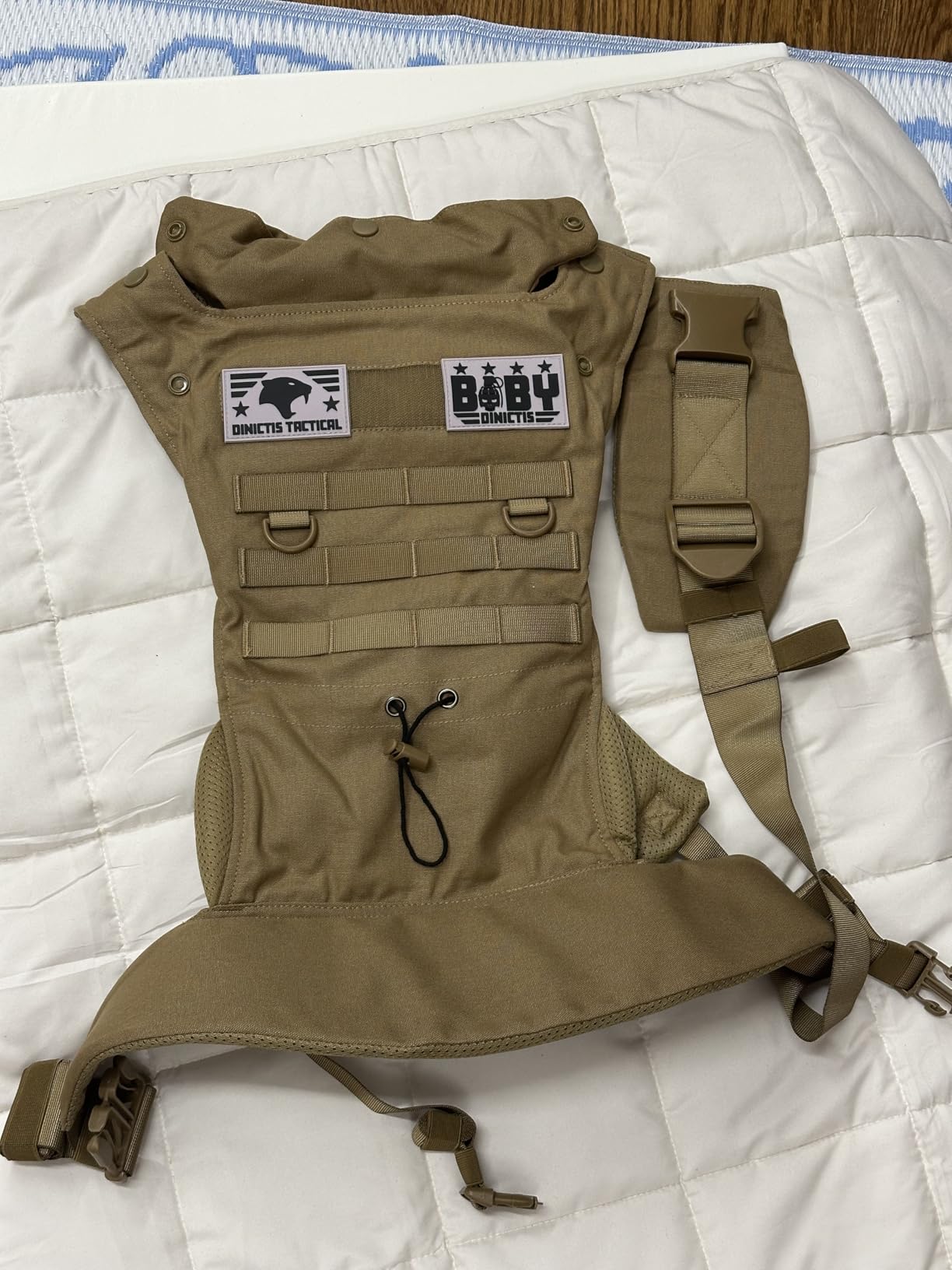 Ergonomic Lumbar Support Baby Carrier for Dad - Coyote Brown | Infants to Toddlers (8-33 lbs), Cozy and Lightweight, Military Style, Big and Tall Parents customer photo 1