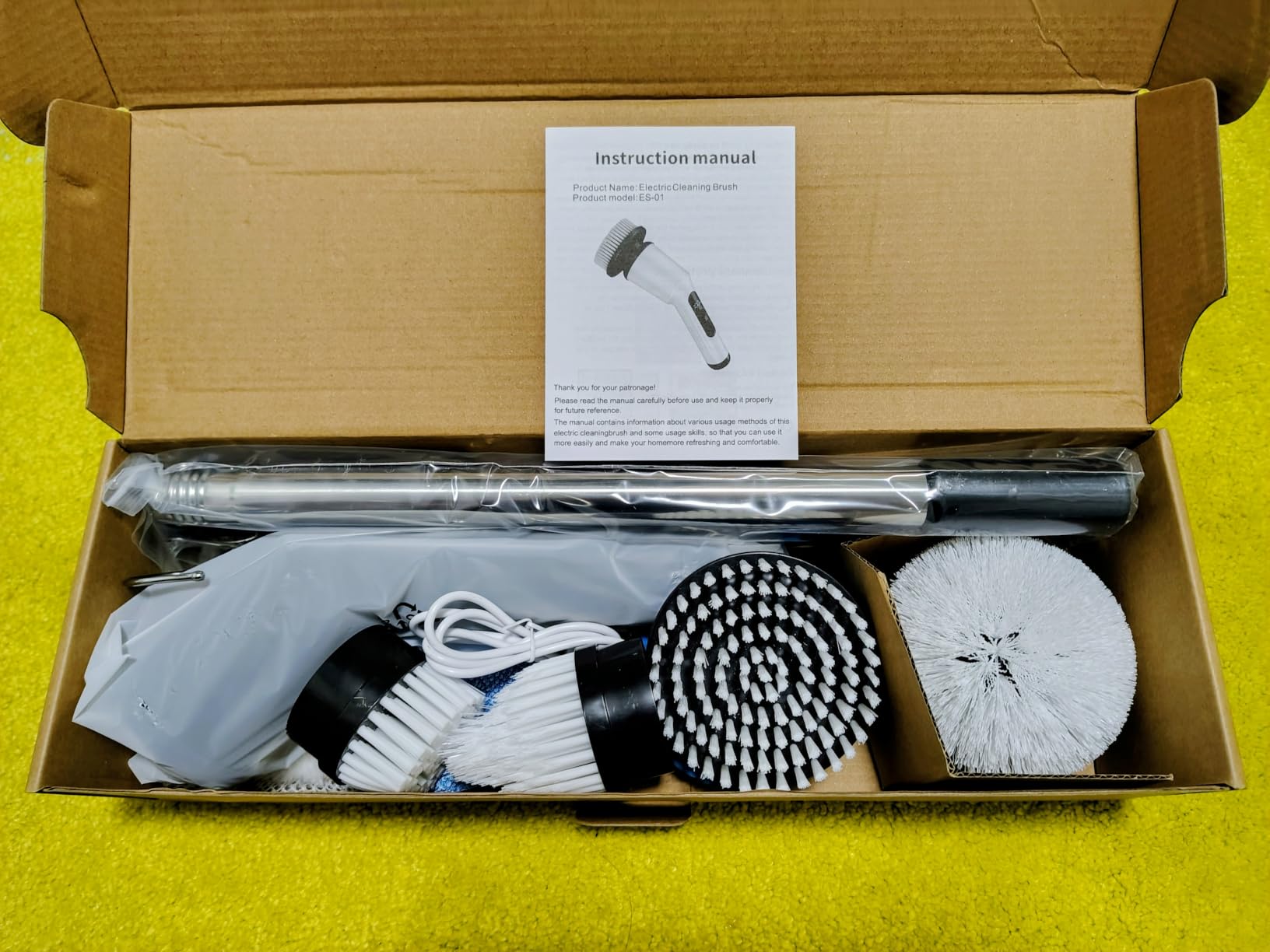 Electric Spin Scrubber for Bathroom, Shower Scrubber with Long Handle | Shower Cleaner Brushes, IPX7 Waterproof & 2 Speed, 3 Brush Heads, 90min Runtime, Bathroom Cleaning Supplies for Toilet Tub customer photo 2