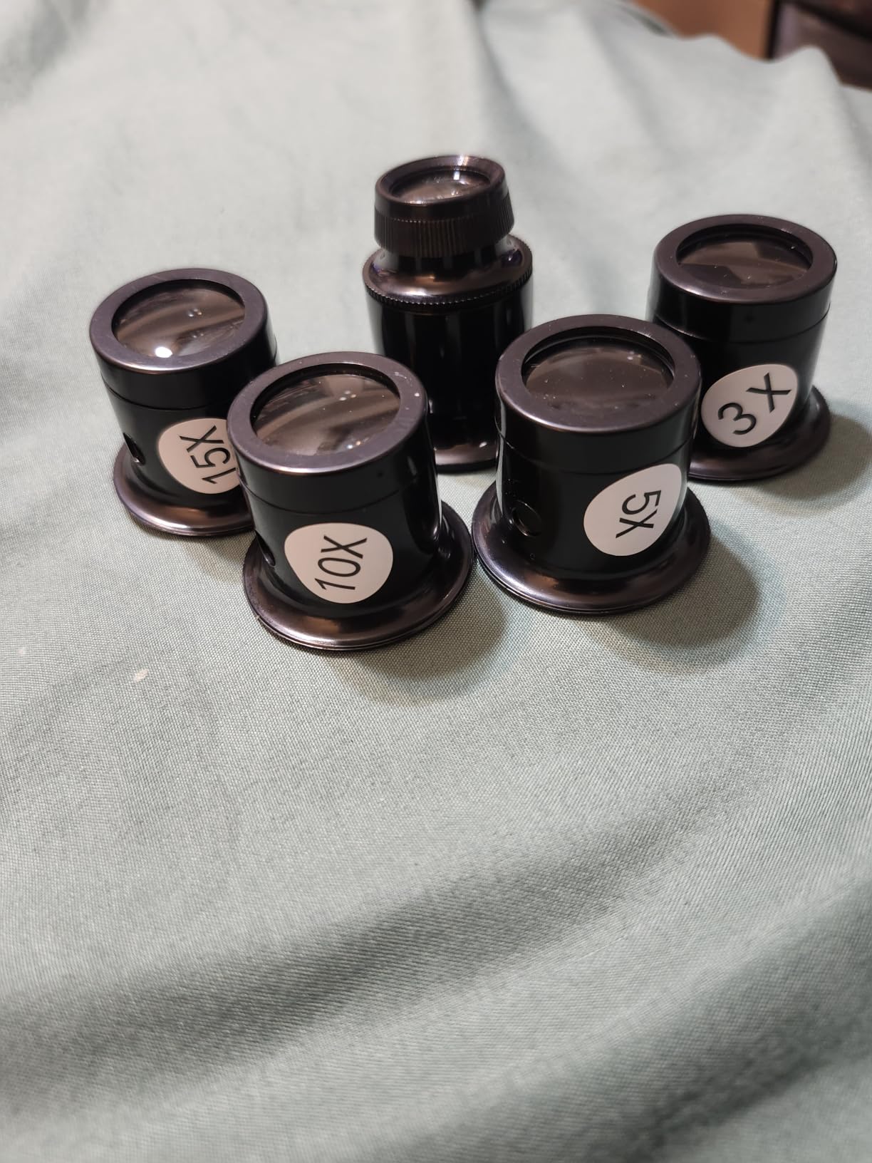 5 Pieces Portable Monocular Magnifier Jewelers Loupe 3X/5X/10X/15X/20X Handheld Magnifier Dome Optics Lens customer photo 1