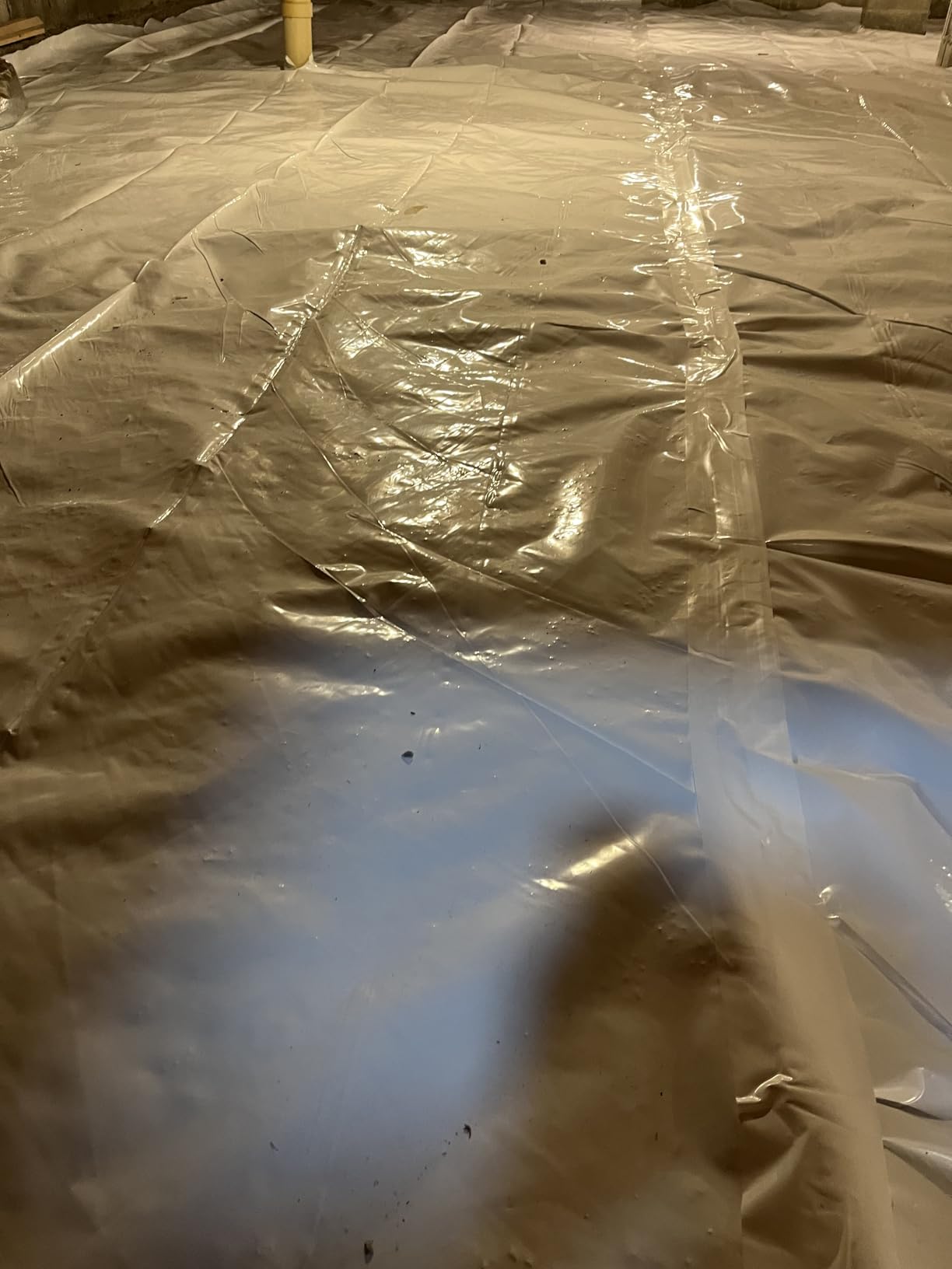White 10 Mil Plastic Sheeting, 10x100', Crawlspace Vapor Barrier | Thick Plastic Sheeting, Plastic Drop Cloth Covering for Crawlspace Encapsulation, Suitable for Commercial and Residential Use customer photo 1
