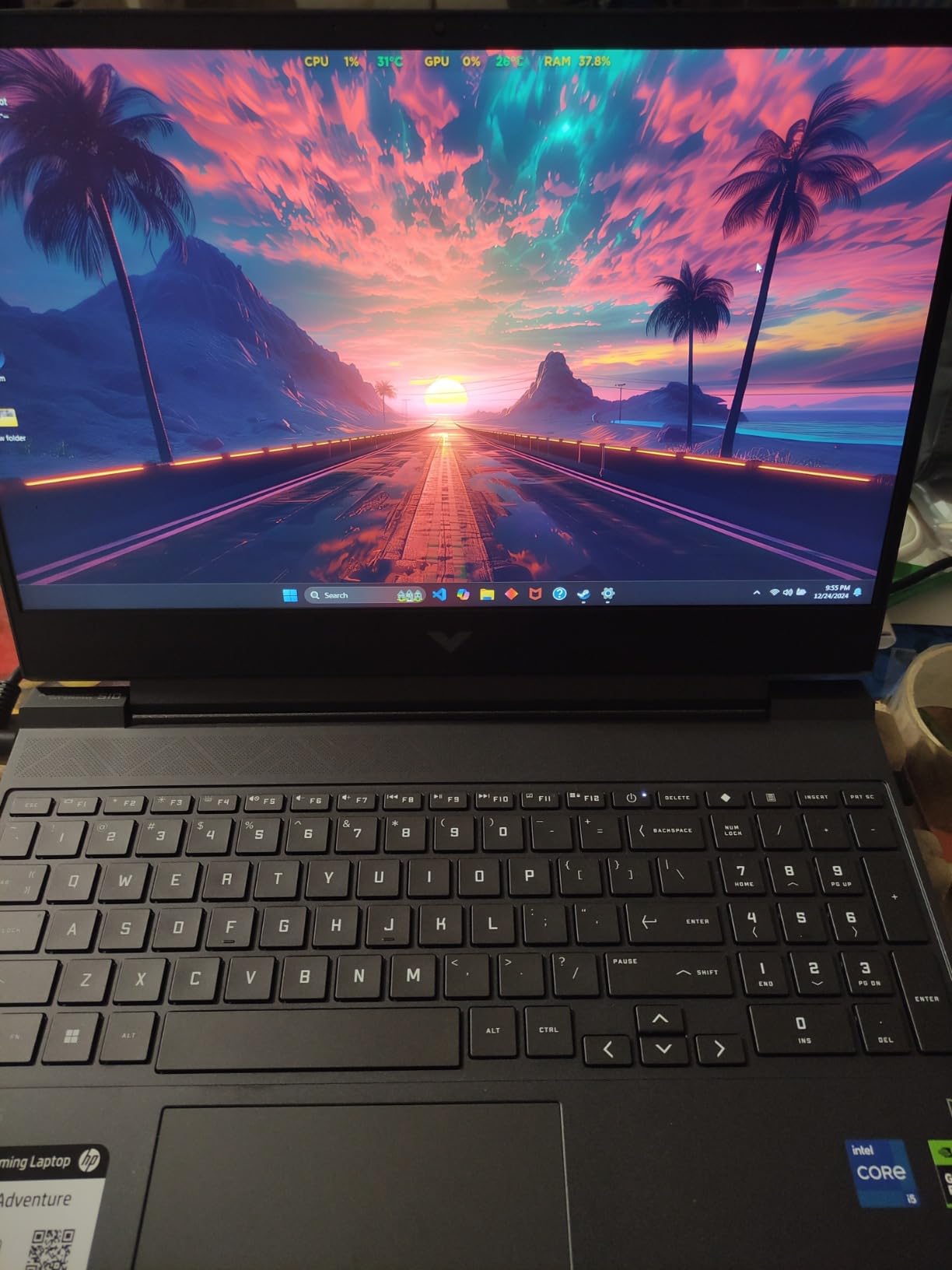 HP Victus 15.6 inch FHD 144Hz Gaming Laptop Intel Core i5-13420H NVIDIA GeForce RTX 4050 6GB - 16GB DDR4 512GB SSD Mica Silver (2024) customer photo 1