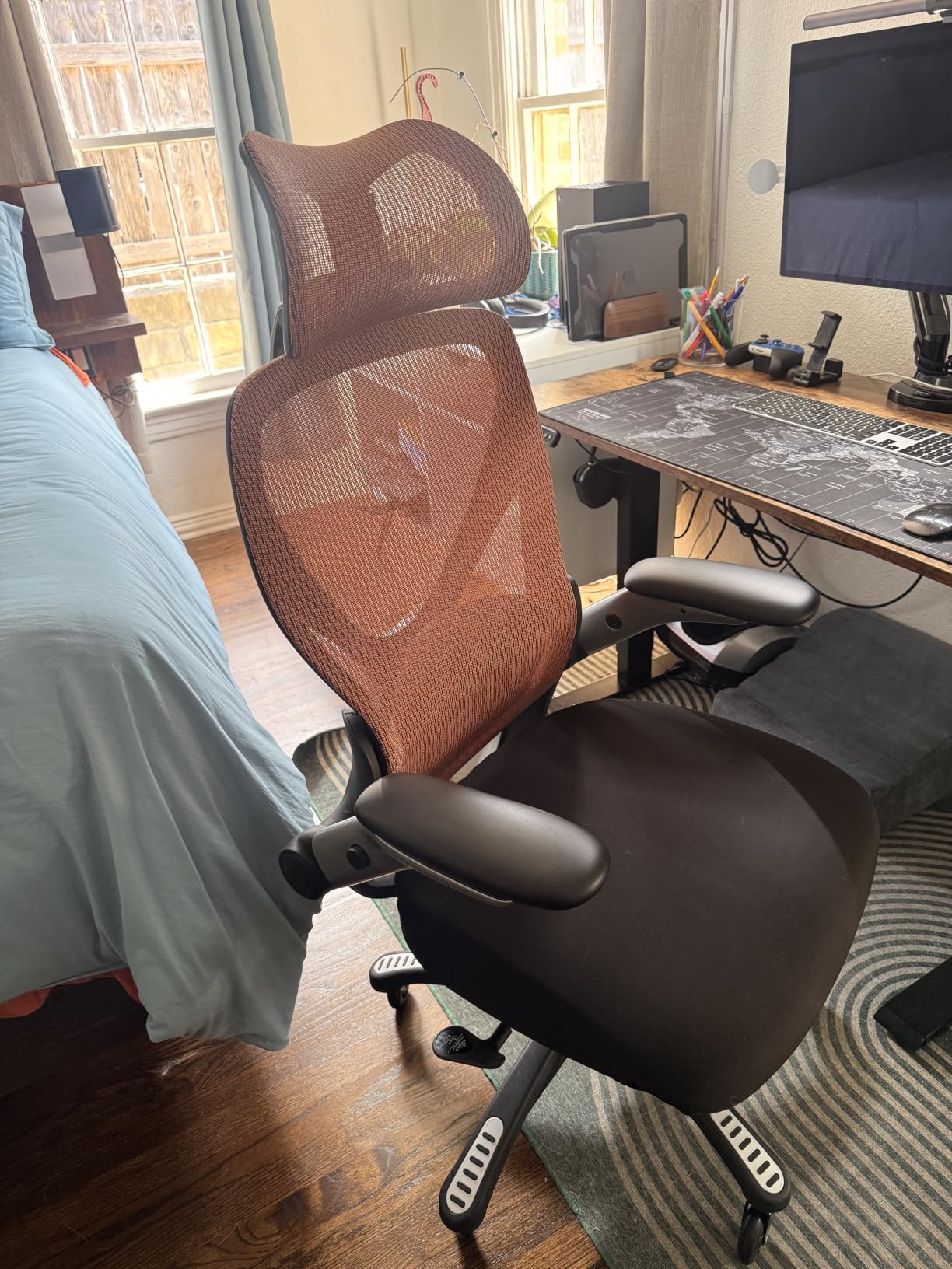 ELABEST X100 Ergonomic Mesh Office Chair with Footrest, Big and Tall Home Desk Chair with 5D Flip-Up Arms, Adjustable 3D Lumbar Support, Gaming & Executive Computer Chairs customer photo 2