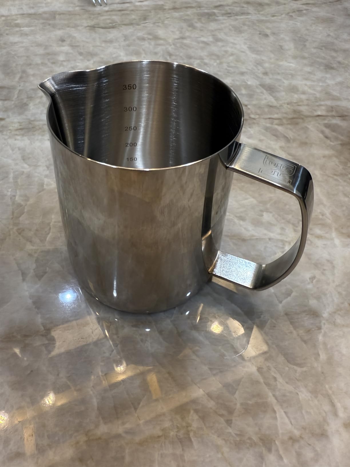 Barista Hustle Milk Pitcher - 600ml Polished Stainless Steel, Precision Spout & Handle Alignment customer photo 1