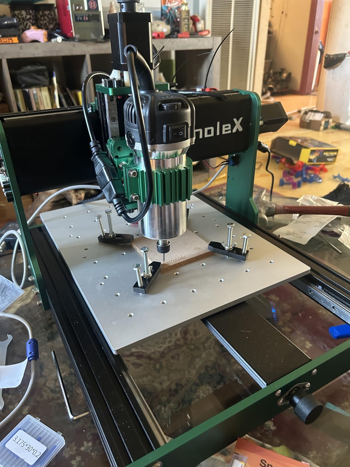 CNC Router Machine 3030-Evo Max, All-Metal XYZ Axis Dual Steel Linear Guides with 800W Trimmer Router, ideal for Cutting Aluminum, Brass, Stainless steel, Wood, Acrylic, MDF, Plastics customer photo 1