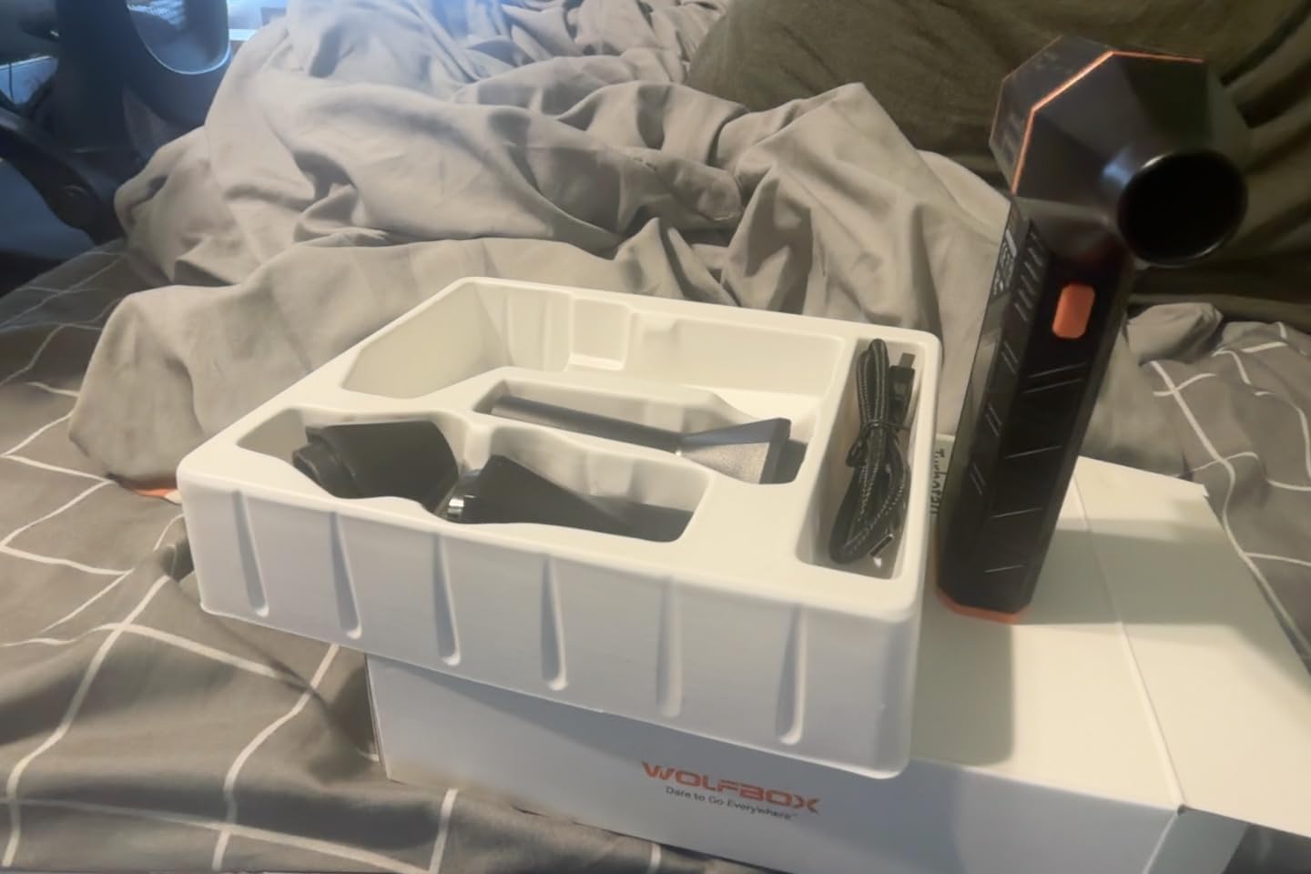 WOLFBOX MegaFlow 50 Compressed Air Duster - 110,000 RPM, 3-Gear Adjustable, Electric Mini Blower, Fast Charging customer photo 1