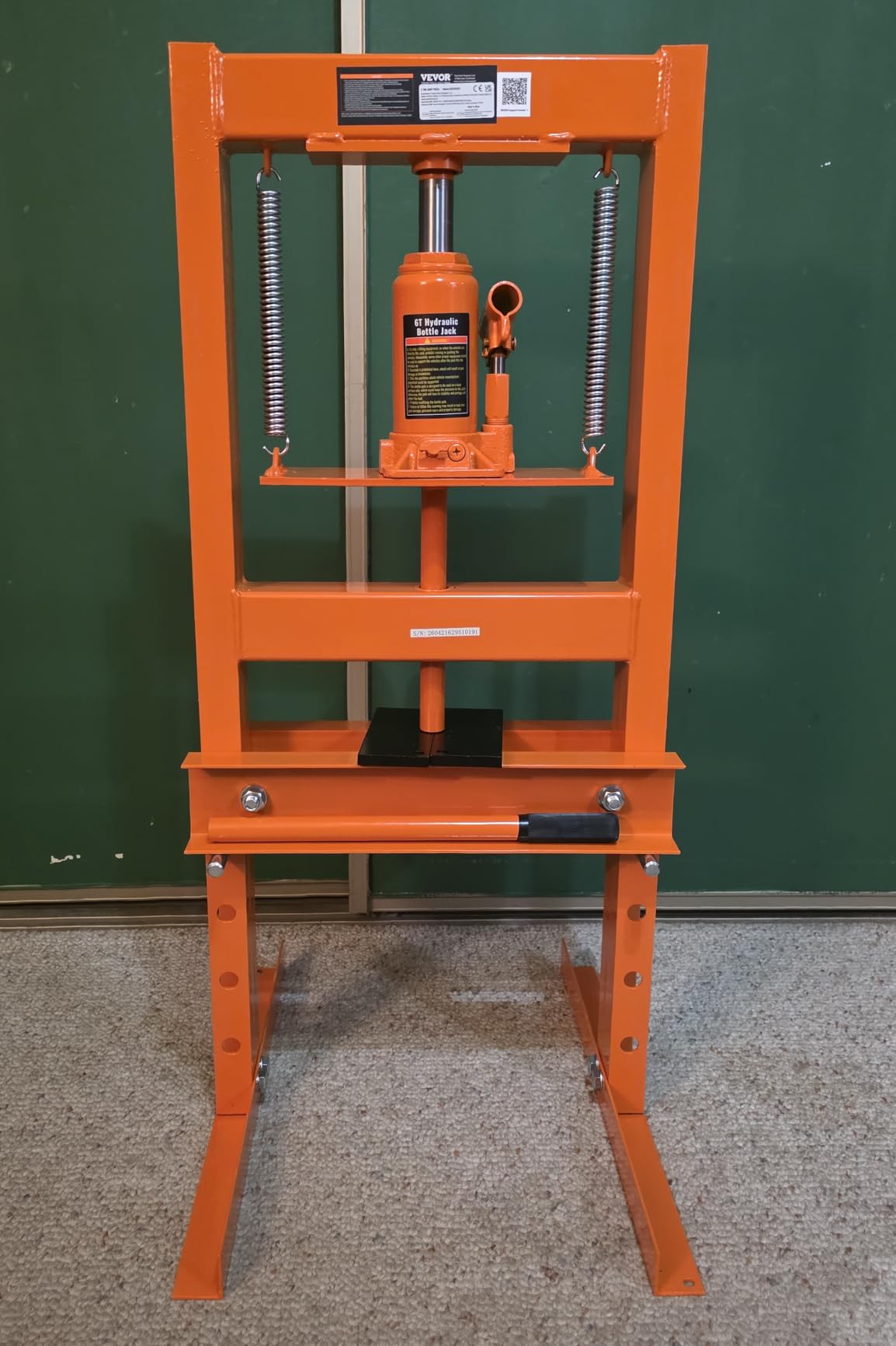 VEVOR Hydraulic Shop Press, 30 T H-Frame Pneumatic Shop Press with Press Plate & Triangular Support, Stable Garage Floor Adjustable Hydraulic Press with Relief Valve, Fit for Bending & Straightening customer photo 1