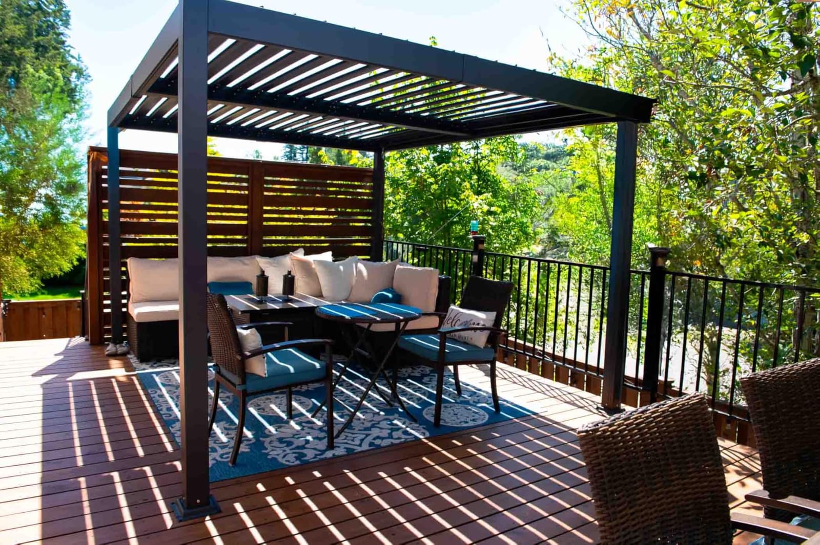 10' x 12' Patio Pergola with Adjustable Roof & Aluminum Frame for Backyard customer photo 1