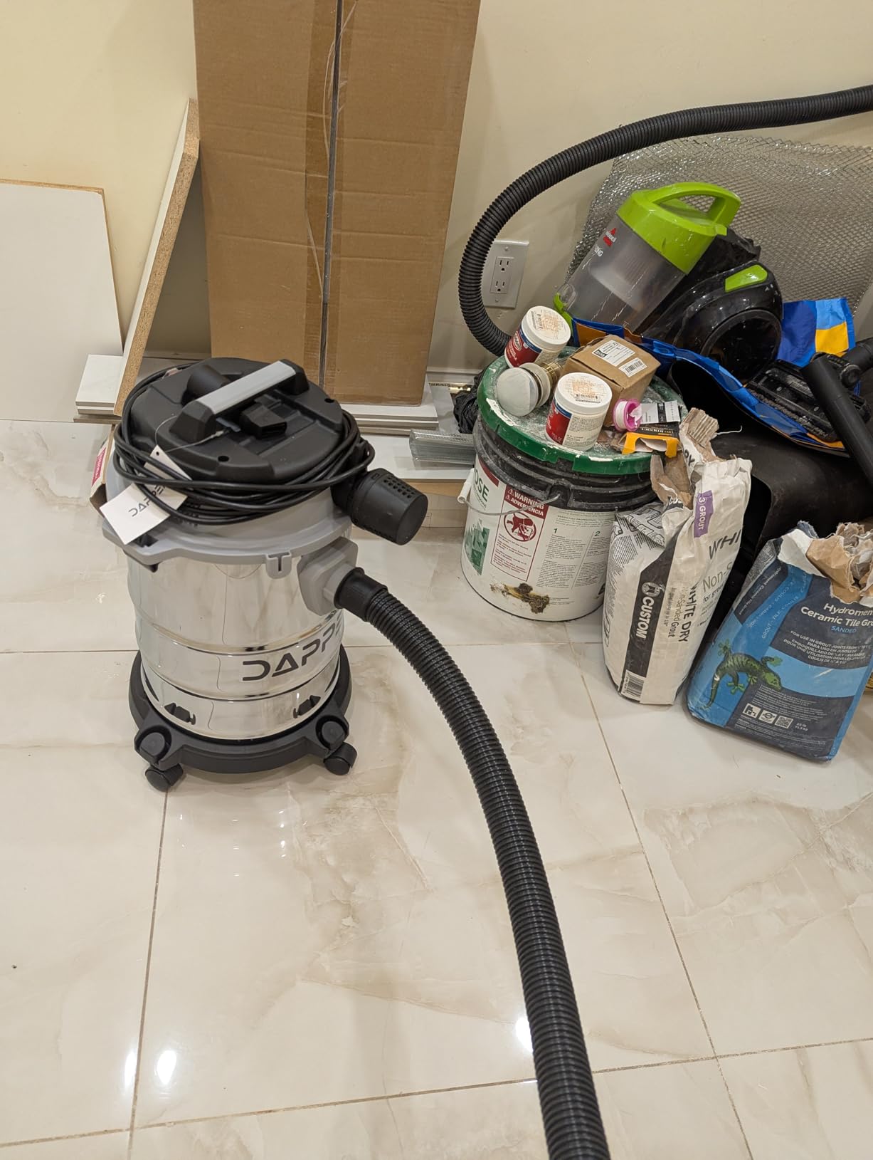 Dapper Supply 26.5 Gallon 11 Peak HP Wet/Dry Vacuum, Stainless Steel Tank, 2 in 1 Function Portable Shop Vacuum with Attachments, Built-in Drain customer photo 1