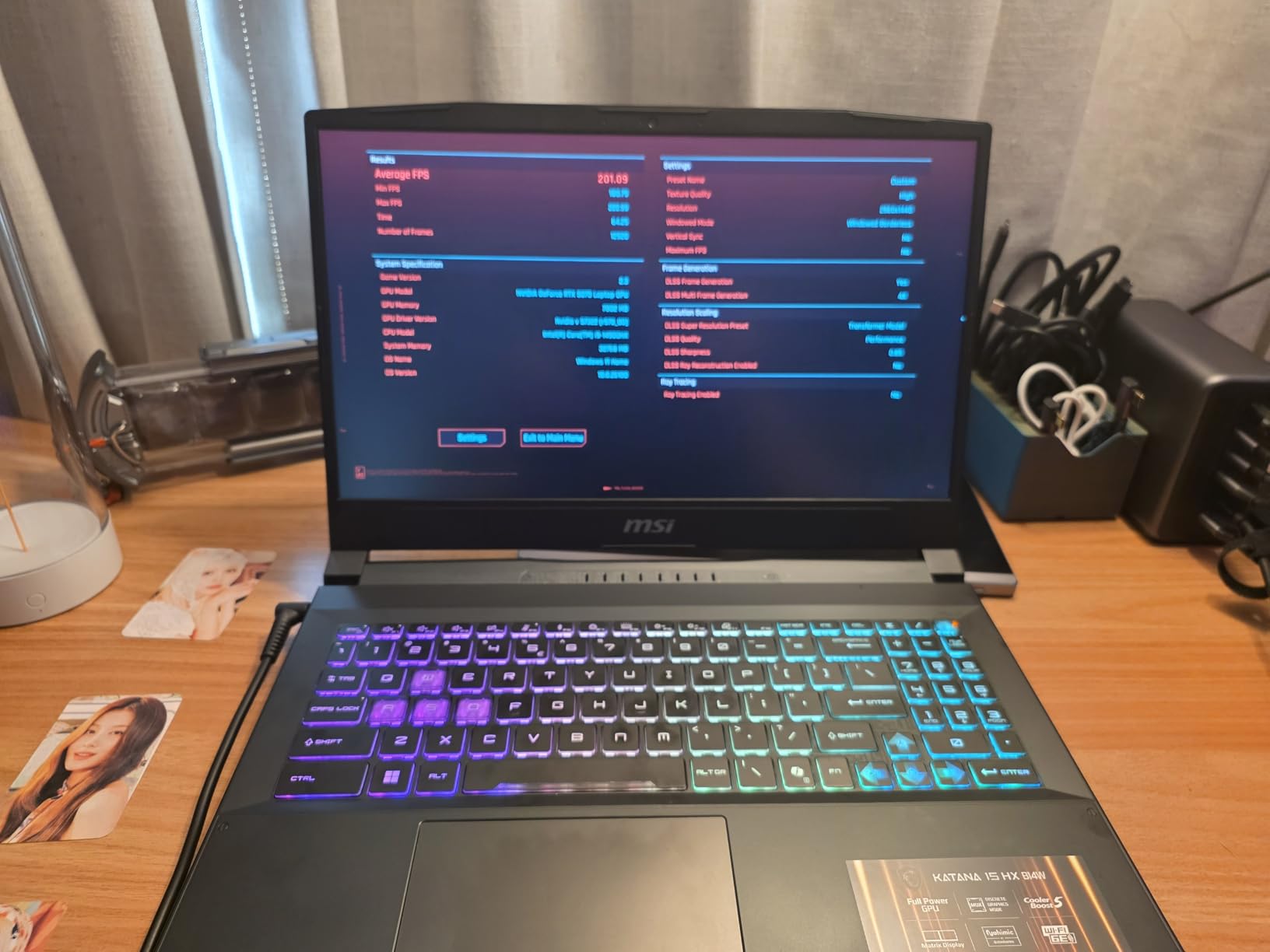 msi Katana 15 HX 15.6 165Hz QHD+ Gaming Laptop: Intel Core i9-14900HX, NVIDIA Geforce RTX 5070, 32GB DDR5, 1TB NVMe SSD, RGB Keyboard, Win 11 Home: Black B14WGK-016US customer photo 1