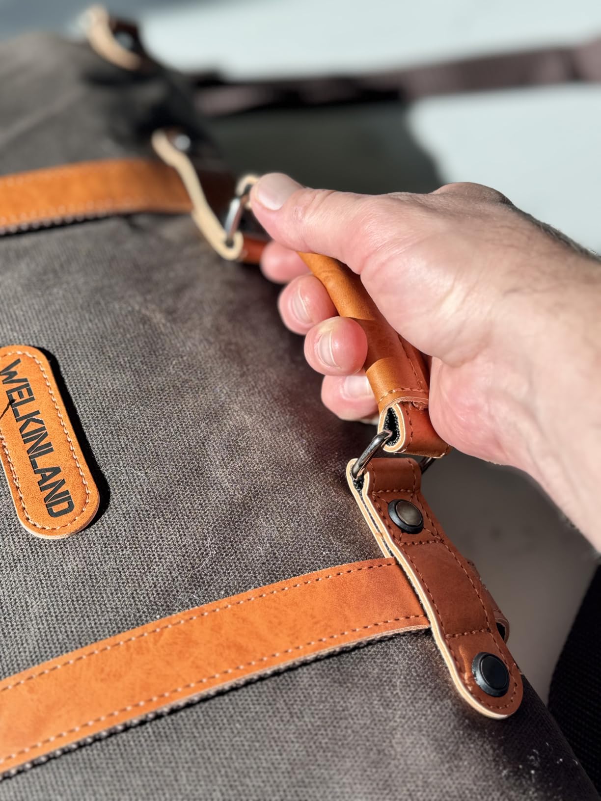 WELKINLAND 13-Pocket Knife Roll, Heavy-Duty Canvas Leather Knife Roll Bag | Safety-Protection Chef Knife Roll Up, Quick-Access Chefs Knife Roll, Easy-Carry Knife Roll Case, Easy-Organized Knife Wrap customer photo 1