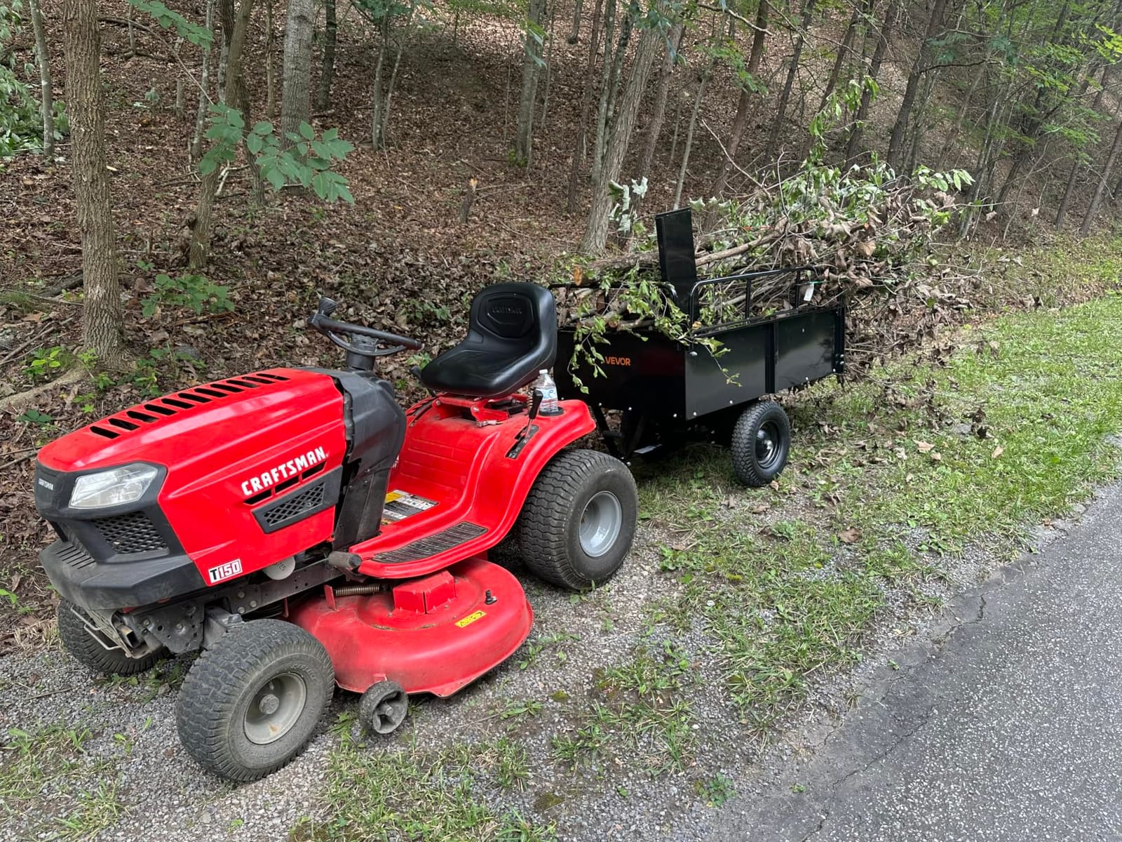 VEVOR 22 Cu.Ft 1600Lbs Steel ATV UTV Trailer Tow Behind Dump Cart, Heavy Duty Pull Behind Utility Dump Trailer customer photo 2