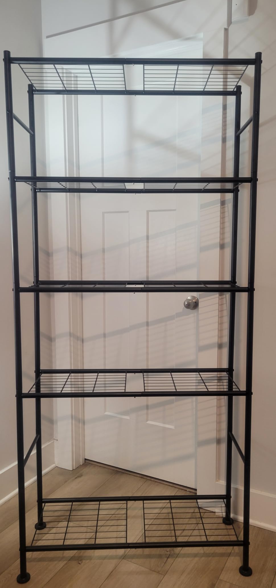 Sakugi Storage Shelves - 5 Tier Shelf Organizer, Heavy Duty Garage Shelving Unit with Leveling Feet, Stable Metal Shelves Organizer for Pantry, Kitchen and Closet, 33.0