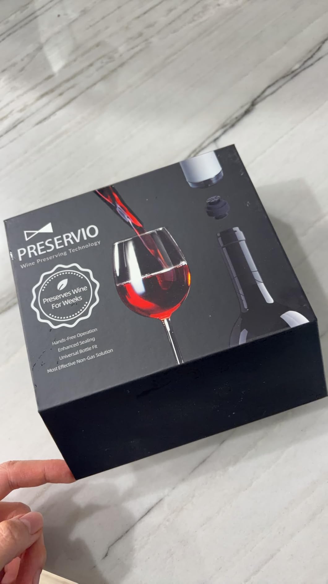 Automatic Wine Preserver, Hands-Free Pressure Control, 2 Stoppers | Pressure-Controlled Seal, No Gas or Hand Pumping, Works with Red, White & Rose, Includes 2 Silicone Stoppers, Rechargeable customer photo 2