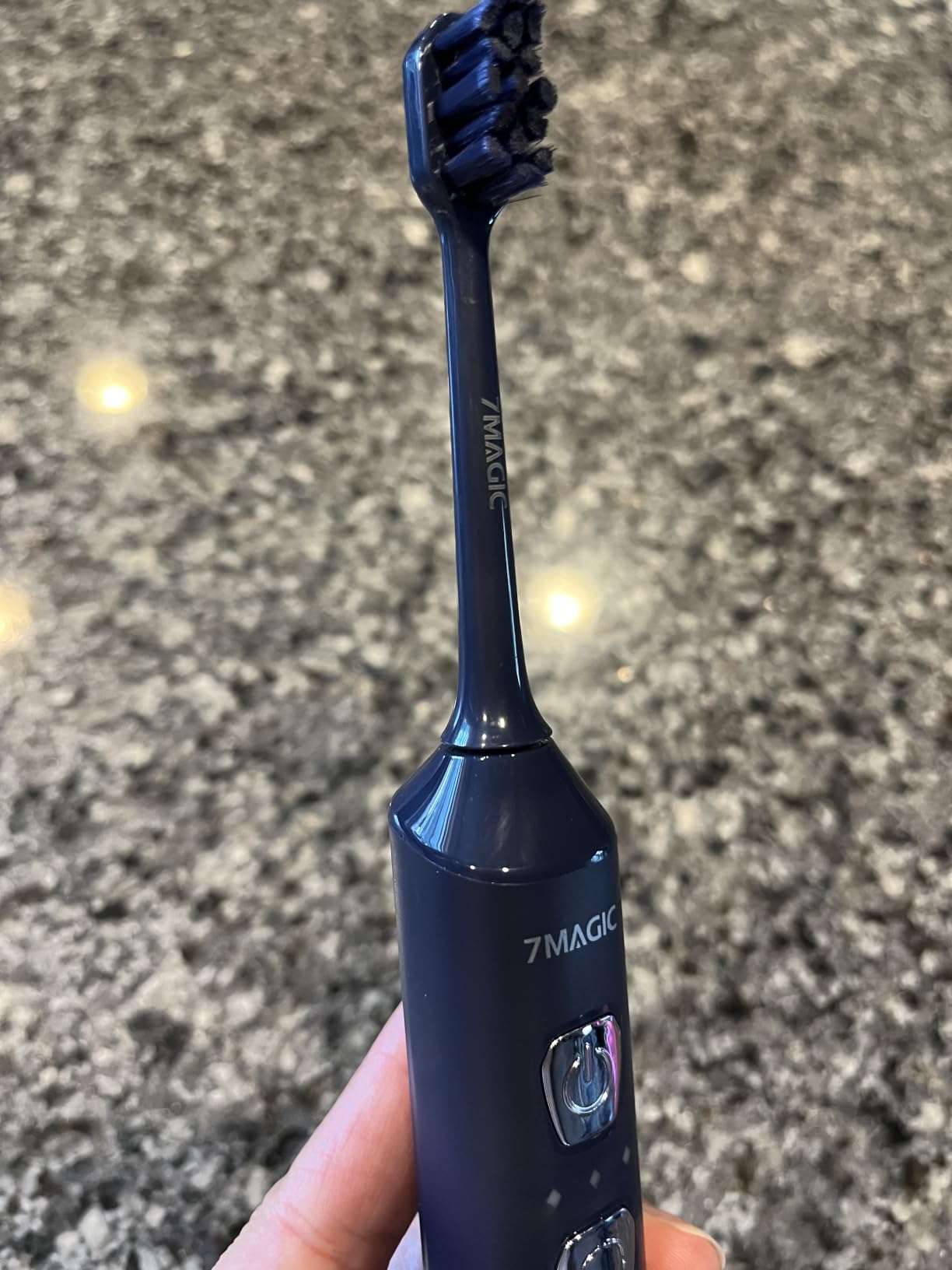7MAGIC Sonic Electric Toothbrush, 180-Day Runtime, 42000VPM, 8 Heads, Black | For Adults & Kids, 5 Modes, 3 Intensities, Sensitive Teeth & Braces Care, Smart Timer, IPX7 Waterproof, USB-C Charging customer photo 1