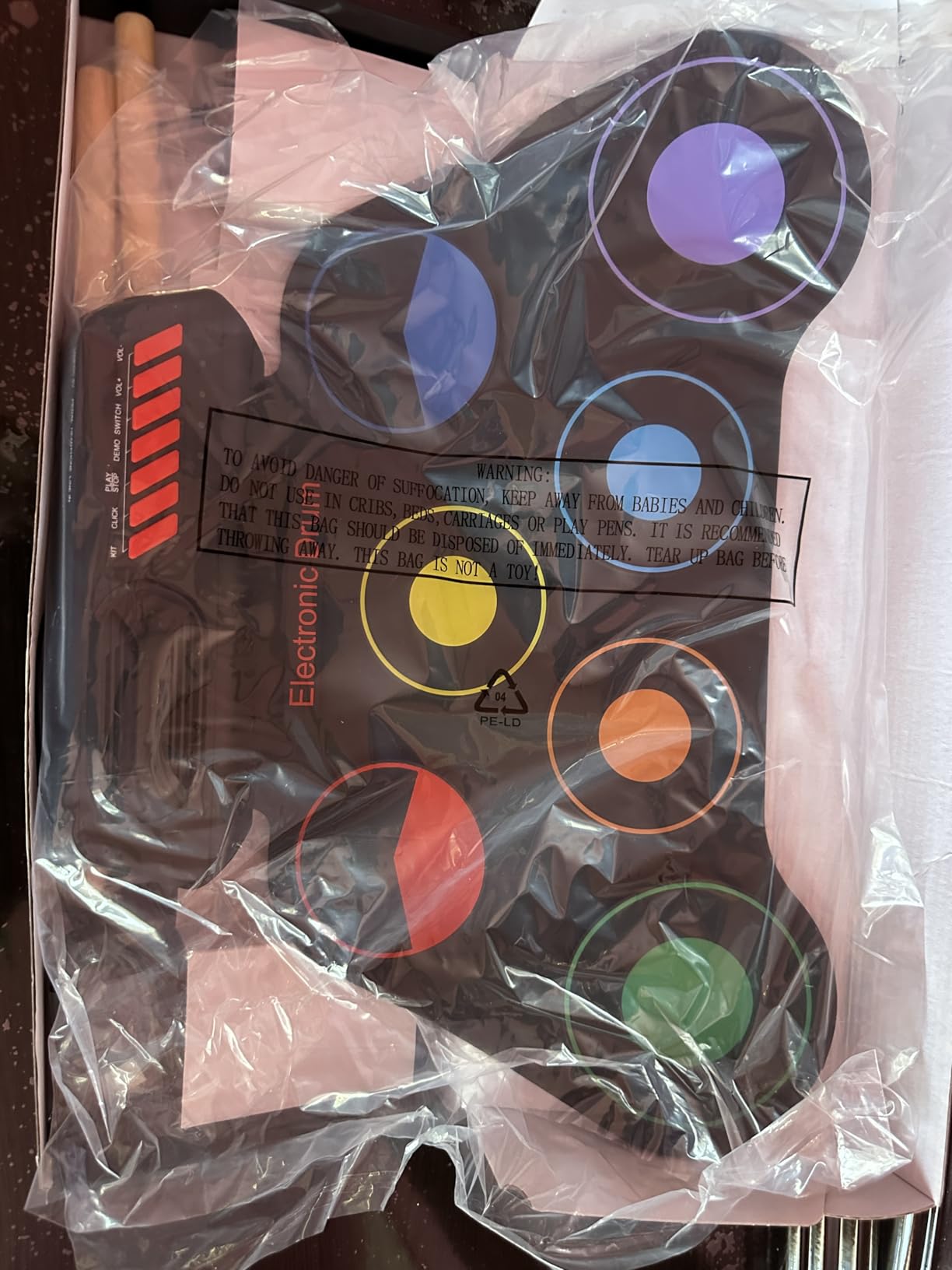 AiJoy Portable Electronic Drum Set Pads for Kids | Roll Up with 7 Pads, Built-in Speaker, Rechargeable Roll-Up, Headphone Mode & Demo Songs, Gift For Beginners & Children customer photo 2