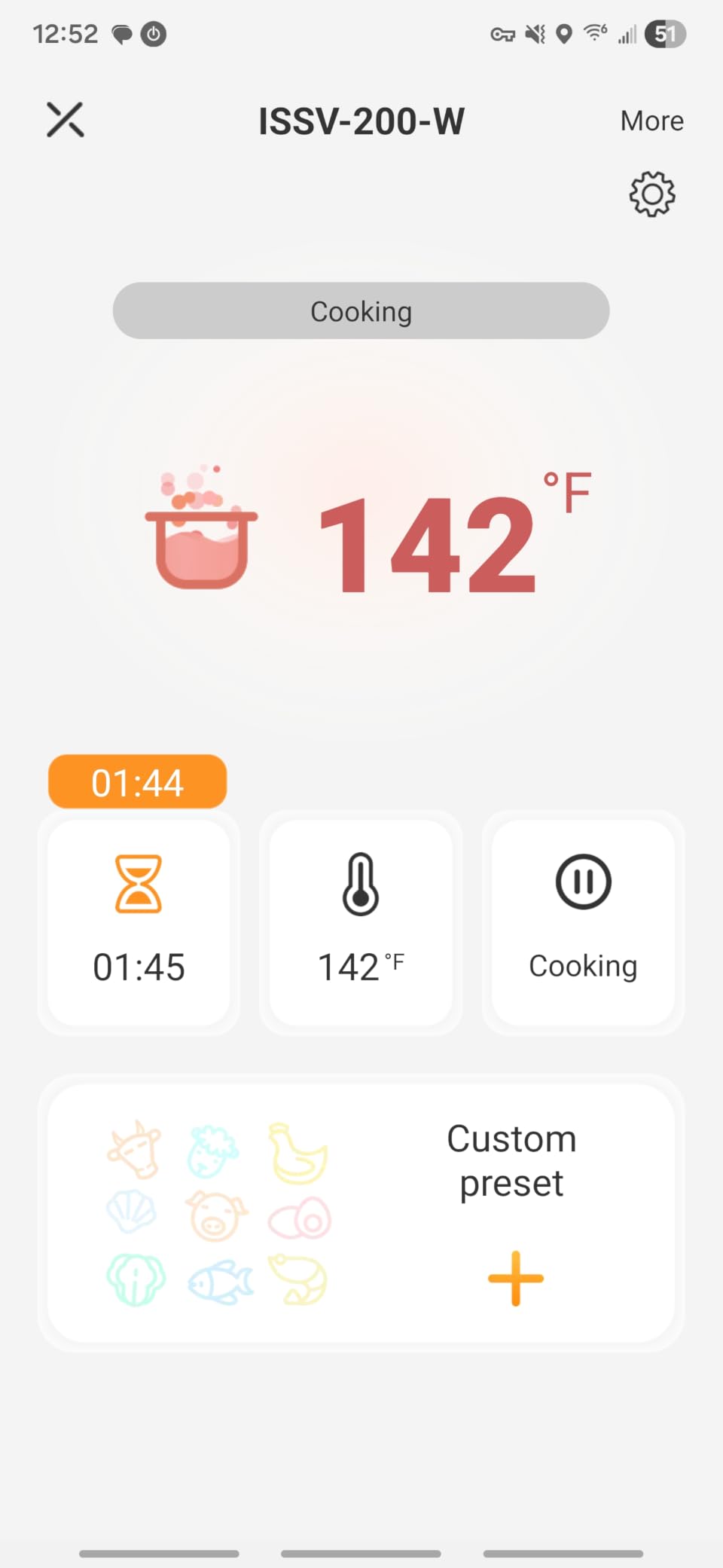 WiFi Sous Vide Cooker 2.4G, 1000W, APP Control, 1°F Accuracy | Sous Vide Machine ISSV-200-W with 18 Preset Recipes, 100-Hour Timer, Temperature Calibration&Alarm, Ultra-Quiet Fast Heating customer photo 1