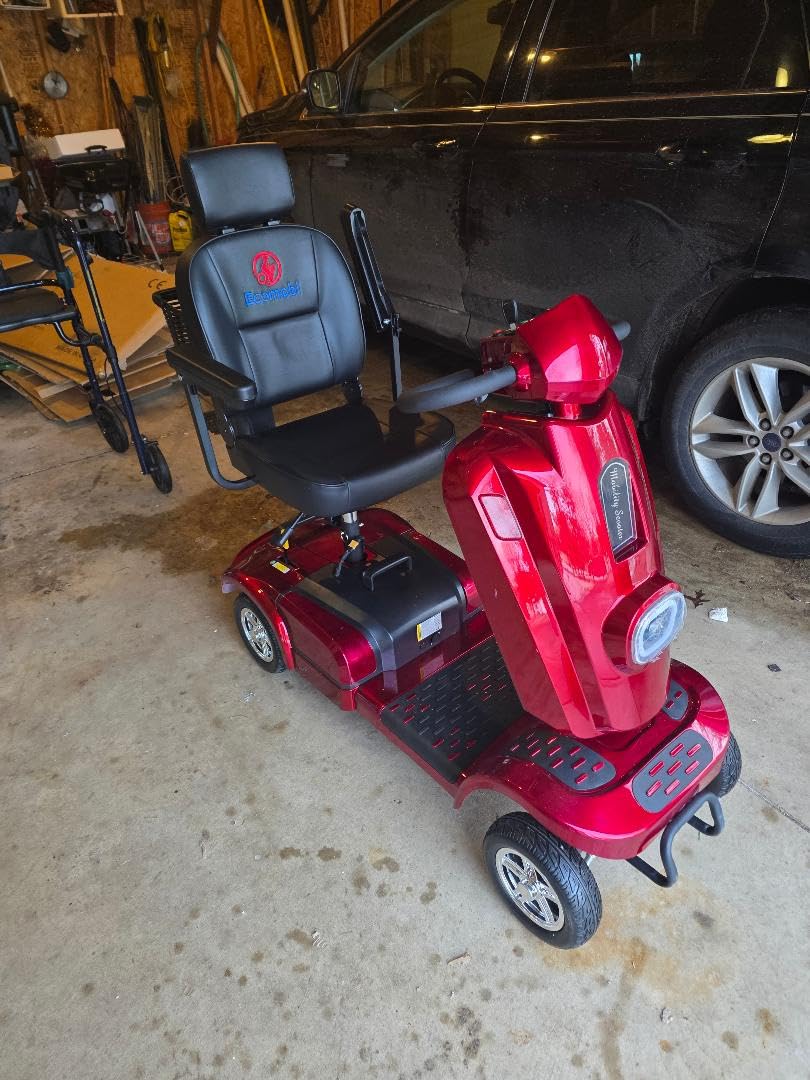 Heavy Duty Mobility Scooter for Seniors/Adults, 500W 450LBS Capacity 4 Wheel Scooter, All Terrain Mobility Scooters, Detachable Lithium Battery, 10
