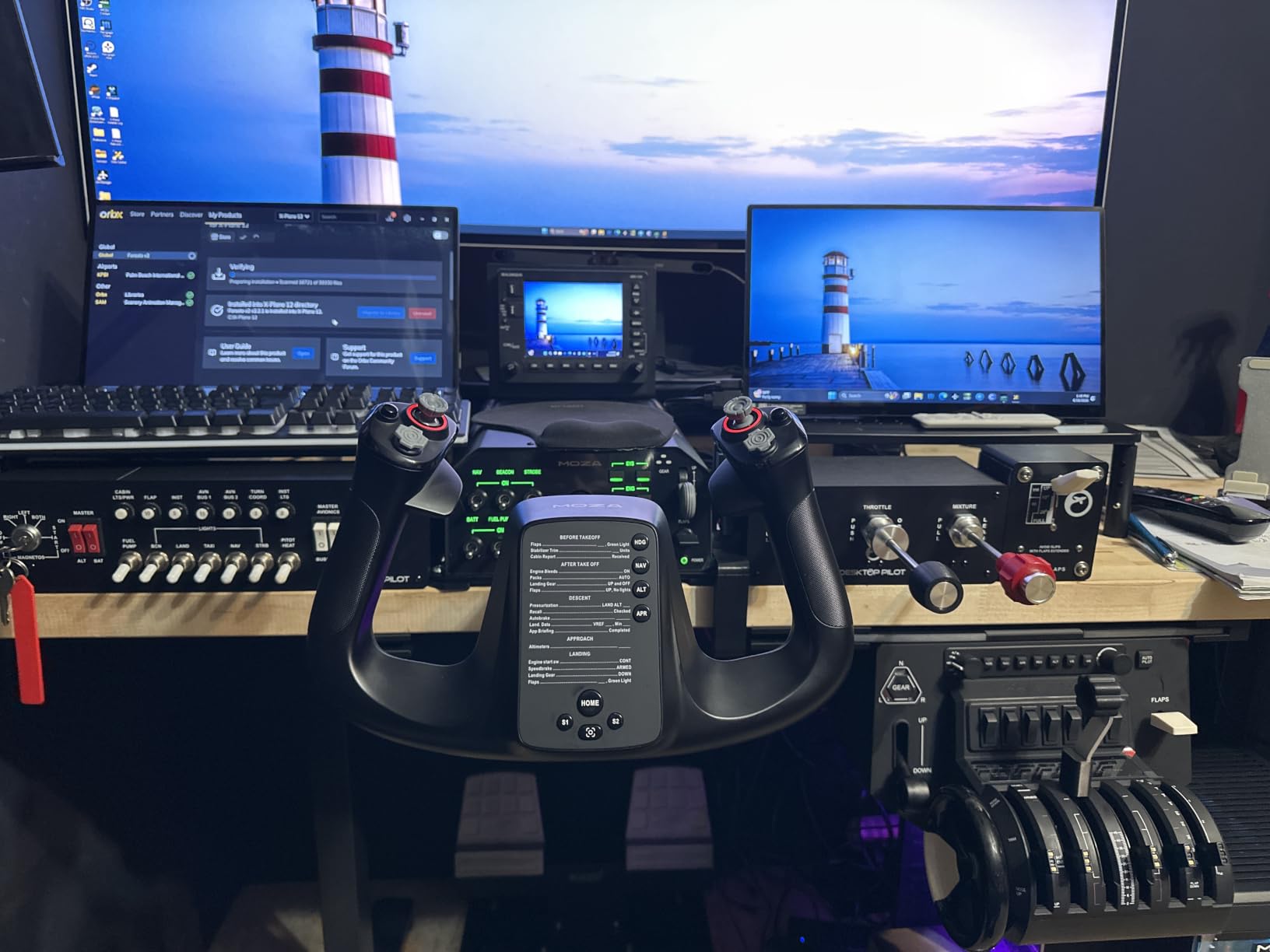 MOZA Flight Controls MFY YOKE Aircraft Simulator Stick for PC, black | 34 Configurable Inputs, Hall Effect Joystick, Customizable RGB Lighting, High-Strength Materials customer photo 1