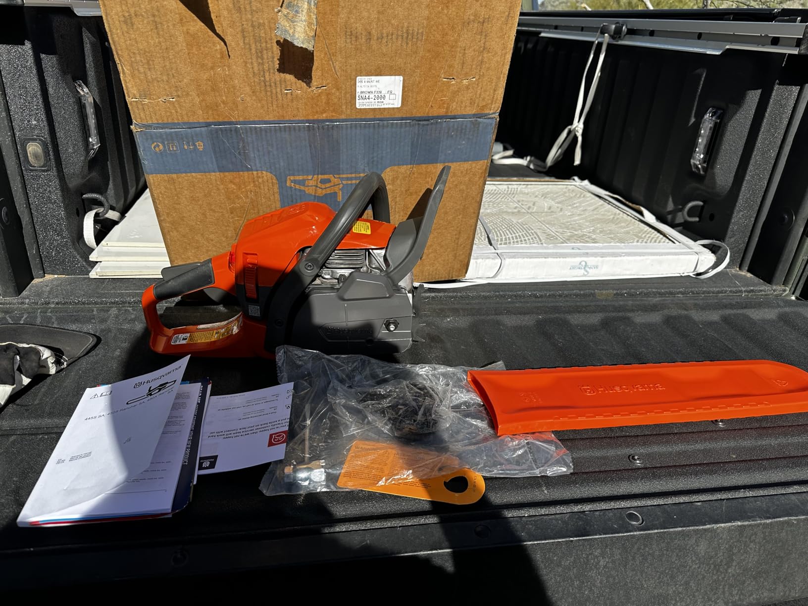 Husqvarna 450S Rancher Gas Chainsaw 20 Inch, Outdoor Tools | 50.2-cc, 3.2-HP, 2-cycle X-Torq engine, chain saw with automatic oiler for tree pruning, yard cleanups, and firewood cutting customer photo 1