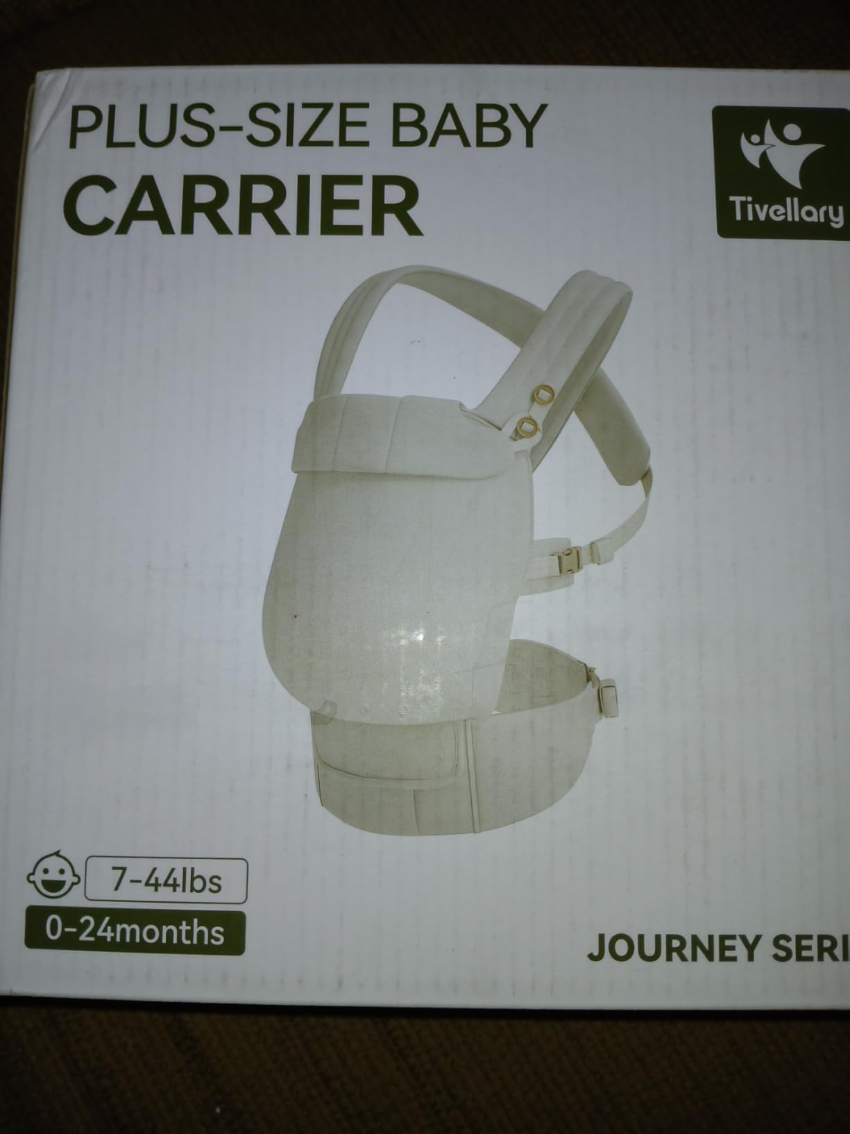 Tivellary Plus-Size Baby Carrier with Lumbar Support | Extended Shoulder & Waist Straps, Fits Waist Up to 68