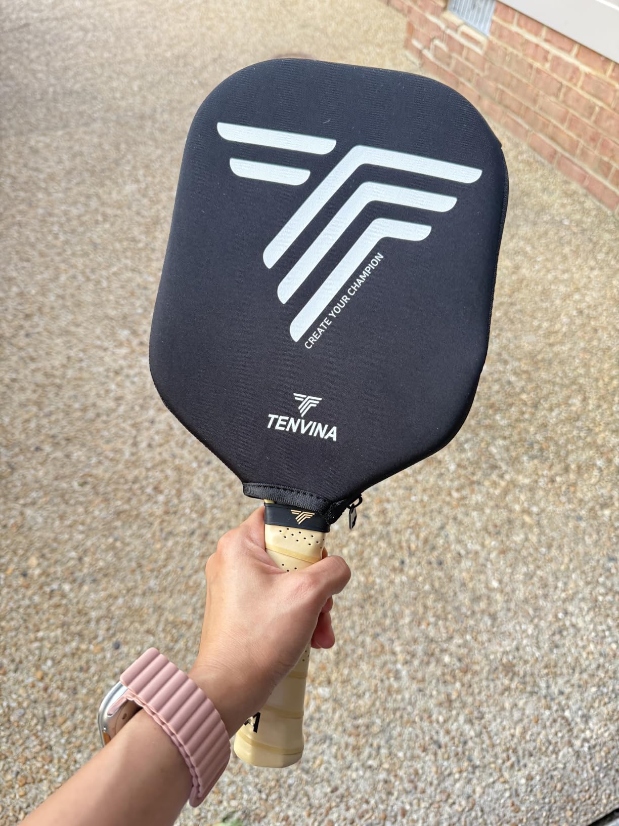TENVINA Pickleball Paddles, Thermoformed T700SC Carbon Fiber Pickleball Paddle, Pickle Ball Paddle USAPA Approved with Dominant Power and Larger Sweet Spot customer photo 1