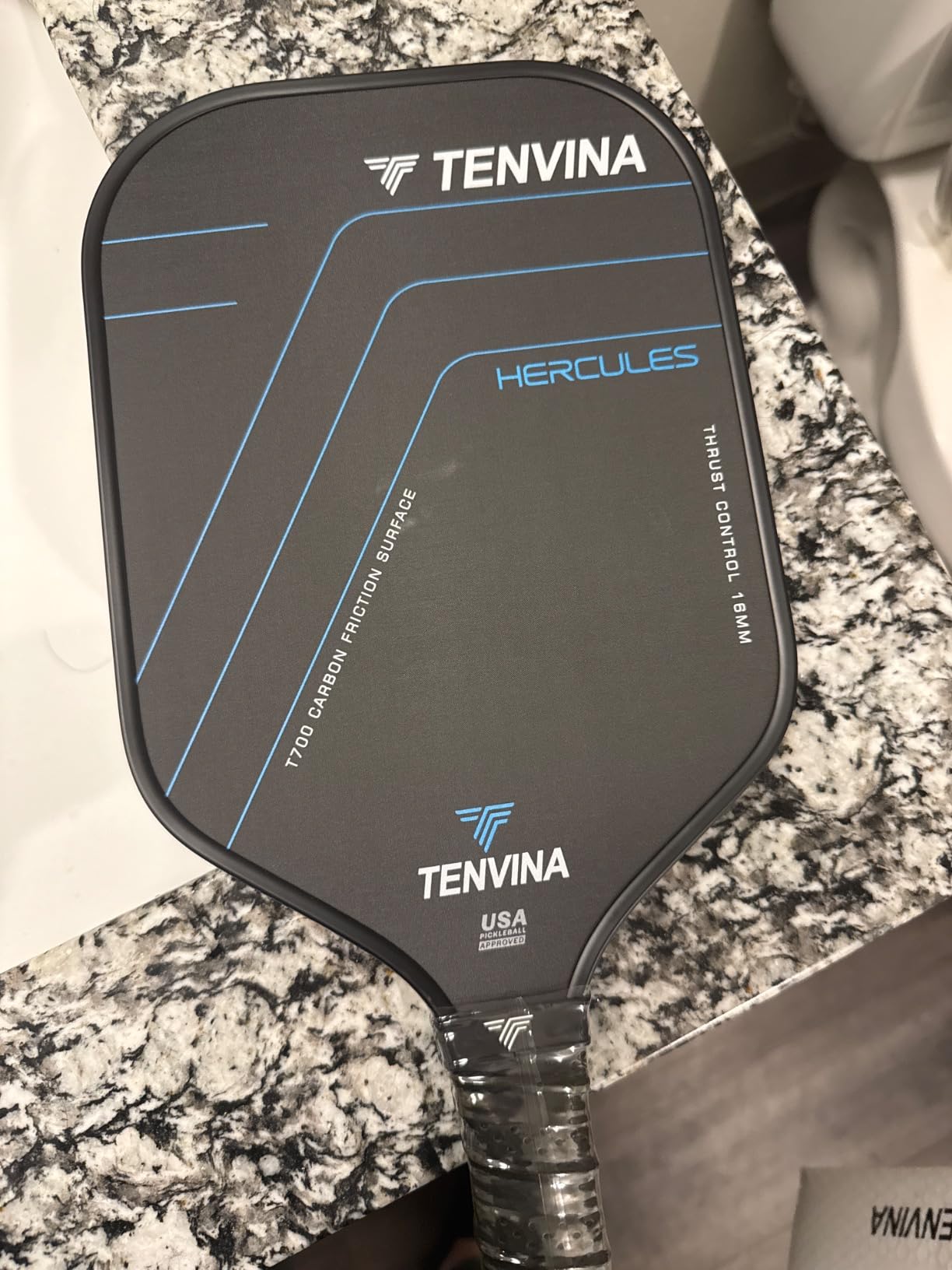 TENVINA Pickleball Paddles, Thermoformed T700SC Carbon Fiber Pickleball Paddle, Pickle Ball Paddle USAPA Approved with Dominant Power and Larger Sweet Spot customer photo 2
