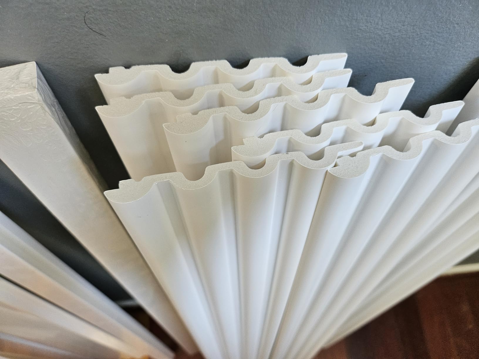 17PCS Wainscoting Panels Board and Batten Wall Panel kit Cover 22.43 Sq.Ft | White PS Waterproof Beadboard Wall Panels for Living Room, Bedroom, Dining Room & Hallway Interior Wall customer photo 1