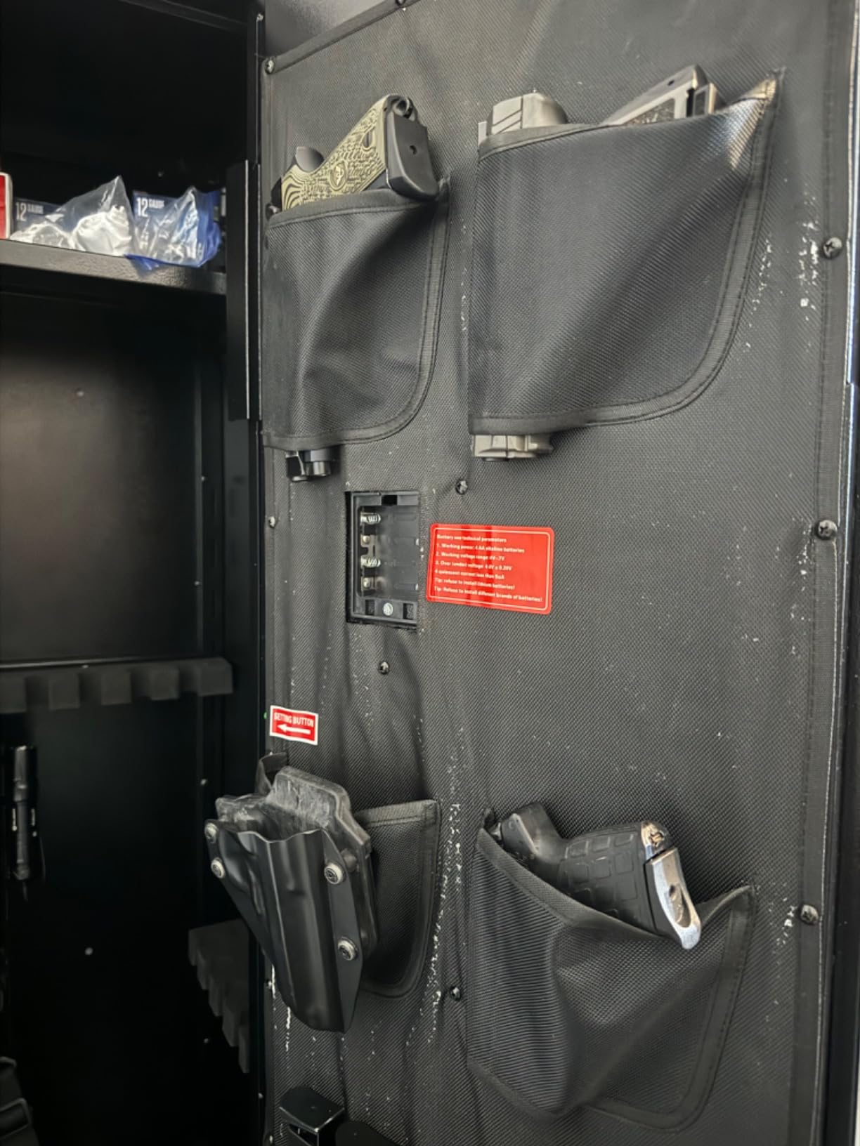 20-25 Biometric Gun Safe for Rifles and Pistols Scopes Rifle Safe for Home | Gun Cabinet for Shotgun, Fingerprint Password Lock, Removable Gun Rack, Pistol Pocket, Sensing Light, Adjustable Shelf, Garage Club customer photo 2