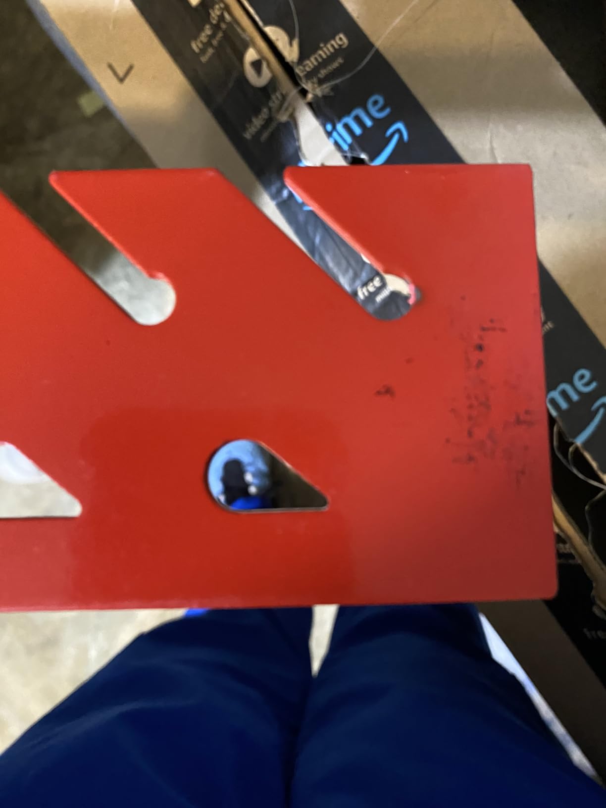 Guardian 2500 Adjustable Roofing Bracket | for 30 45 or 60 Degree Roof Pitches | 10 Inch Adjustable Platform | Powder Coated Red | OSHA Compliant customer photo 1