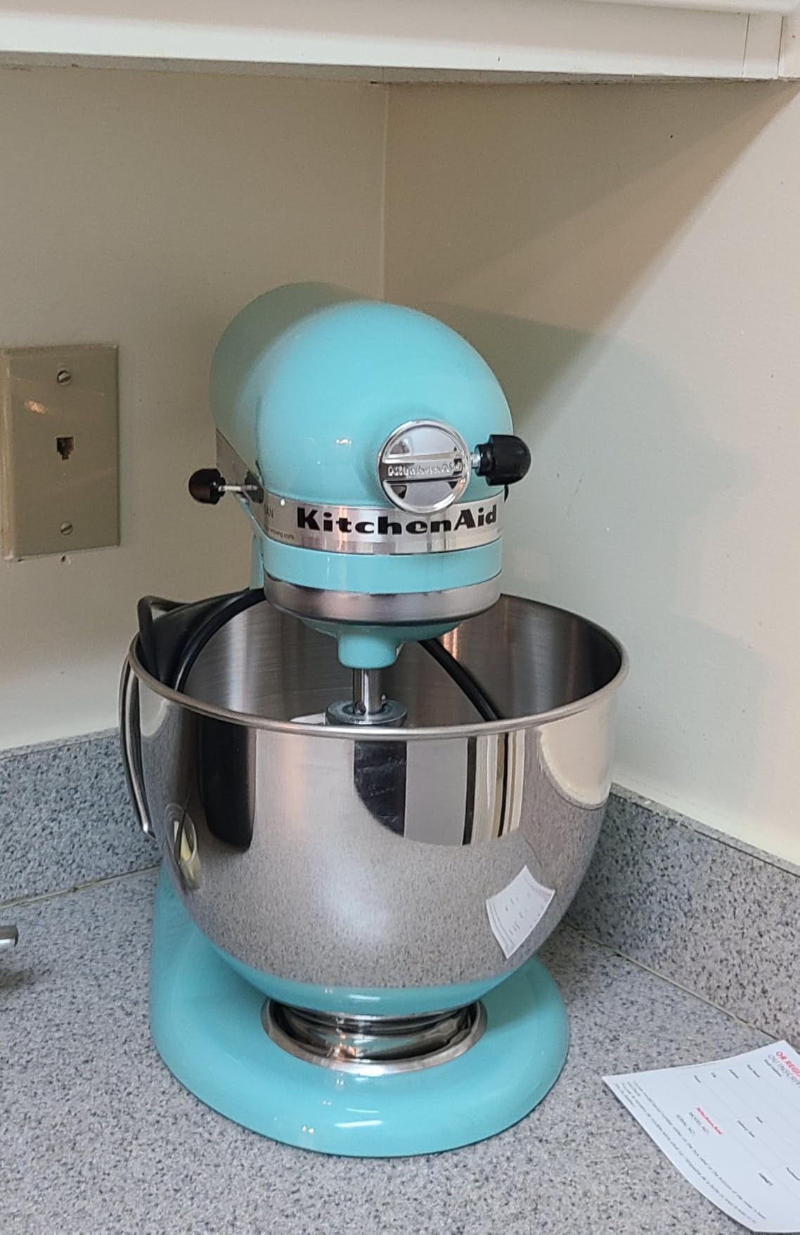 KitchenAid Artisan, 5-Qt Tilt Head Stand Mixer, KSM150PS, Almond Cream customer photo 2