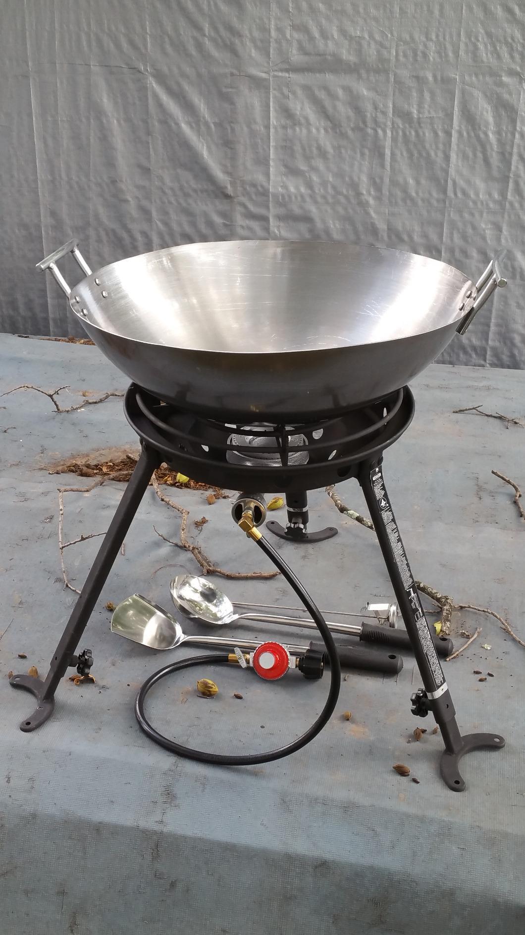 Eastman Outdoors 37212 Outdoor Gourmet 22 Inch Carbon Steel Wok Kit,Black & Steel customer photo 1