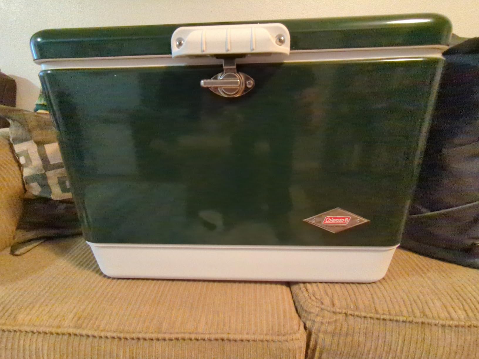Coleman Vintage 54qt Steel Belted Cooler, Keeps Ice Up to 4 Days, 85-Can Capacity Hard Cooler with Drain & Have-A-Seat Lid customer photo 2