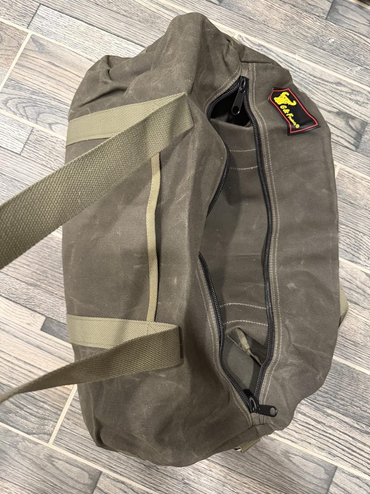 G & F Products Waxed Canvas Military Duffle Bag, 24 Inch, Heavy Duty Travel customer photo 1