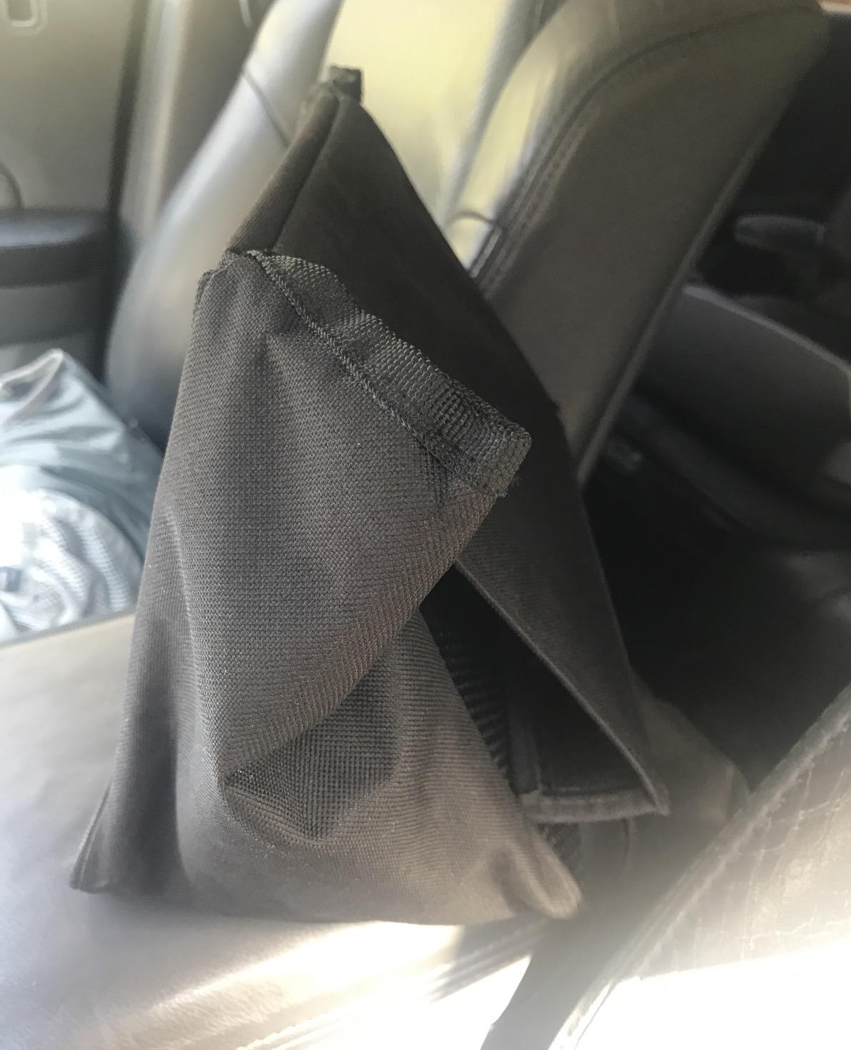 Weighted Car Trash Can with Lid, Storage Pocket and Leakproof Liner customer photo 2