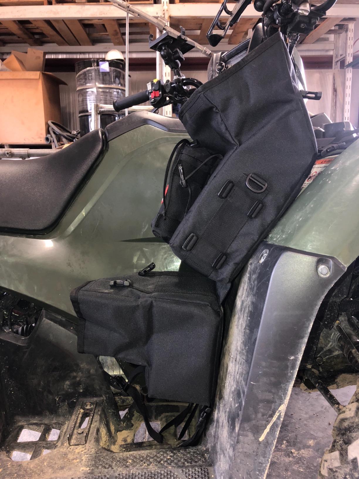 Bushwhacker ATV Fender Bag Black – Cargo Storage Pack for Front and Rear Fender Beside Tank Rack – Durable Waterproof Resistant UTV Accessories for Roll Cage and Bar Gear Organizer customer photo 2