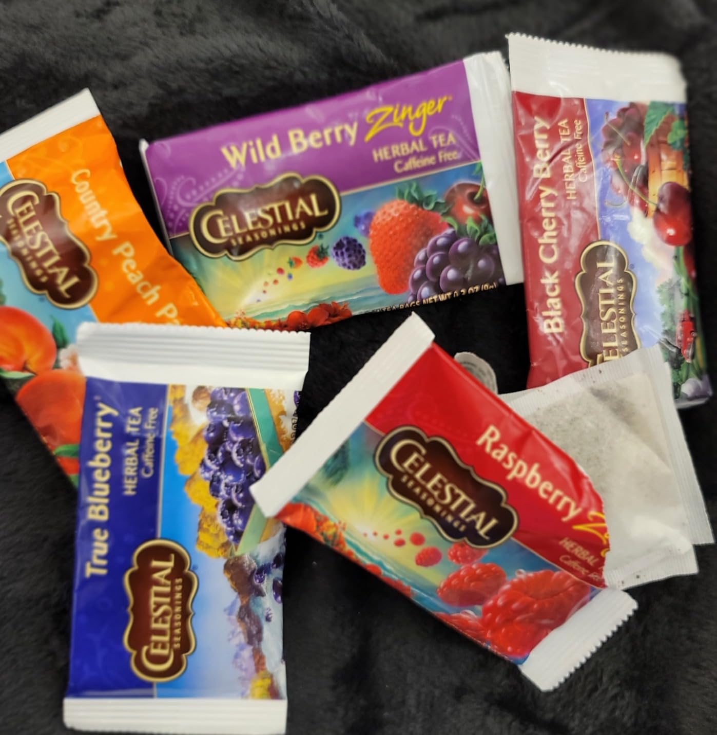Celestial Seasonings Fruit Tea Sampler Herbal Tea Variety Pack, Caffeine Free, 18 Tea Bags Per Box customer photo 2