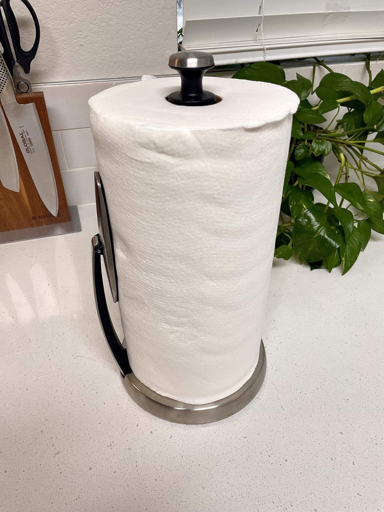 OXO Good Grips SimplyTear Paper Towel Holder Countertop for Kitchen customer photo 2