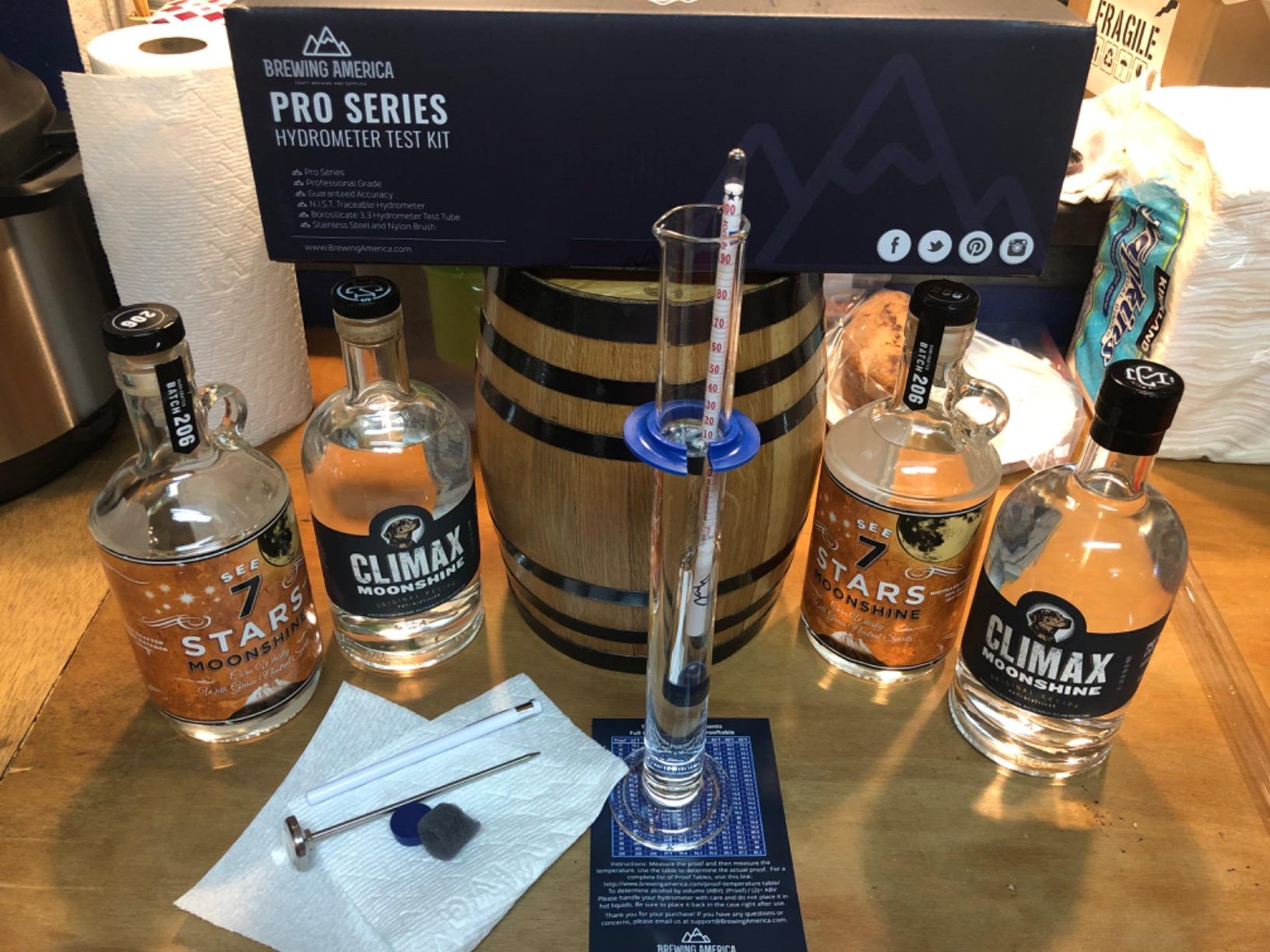 Hydrometer Alcohol Meter Test Kit: Distilled Alcohol American-Made 0-200 Proof Pro Series Traceable Alcoholmeter Tester Set with Glass Jar for Proofing Distilled Spirits - Made in America customer photo 2