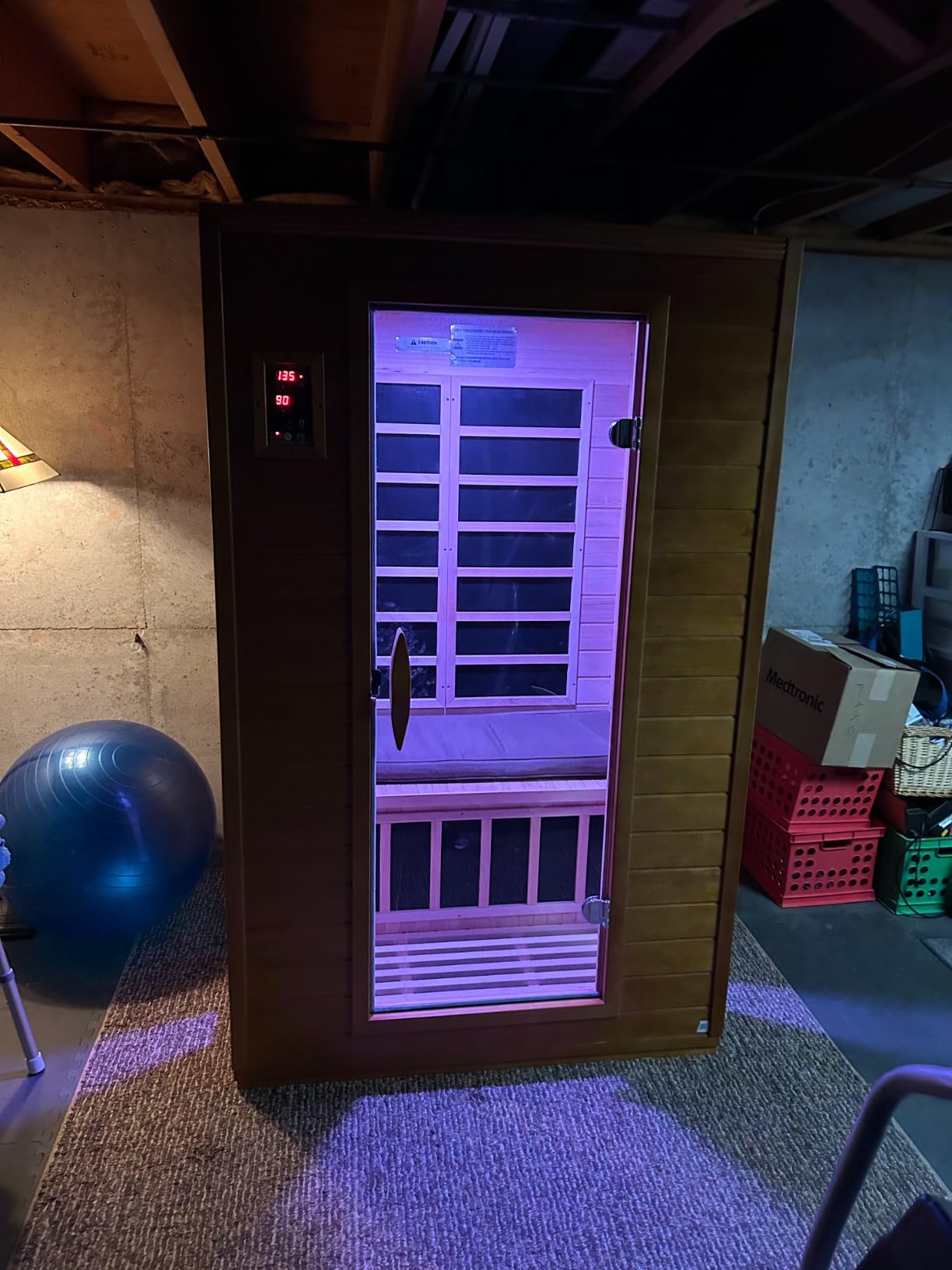 DYNAMIC SAUNAS Versailles 2 Person Low EMF FAR Infrared Sauna, Home Spa Sauna with Bluetooth Speakers, Chromotherapy Lighting + Red Light Feature, Easy Assembly. customer photo 2