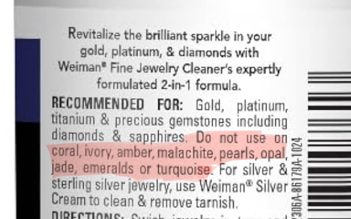 Weiman Fine Jewelry Cleaner Liquid with Cleaning Brush – Restores Shine & Brilliance to Gold, Platinum, Precious Gemstones & Diamond Jewelry, 6 Oz customer photo 1