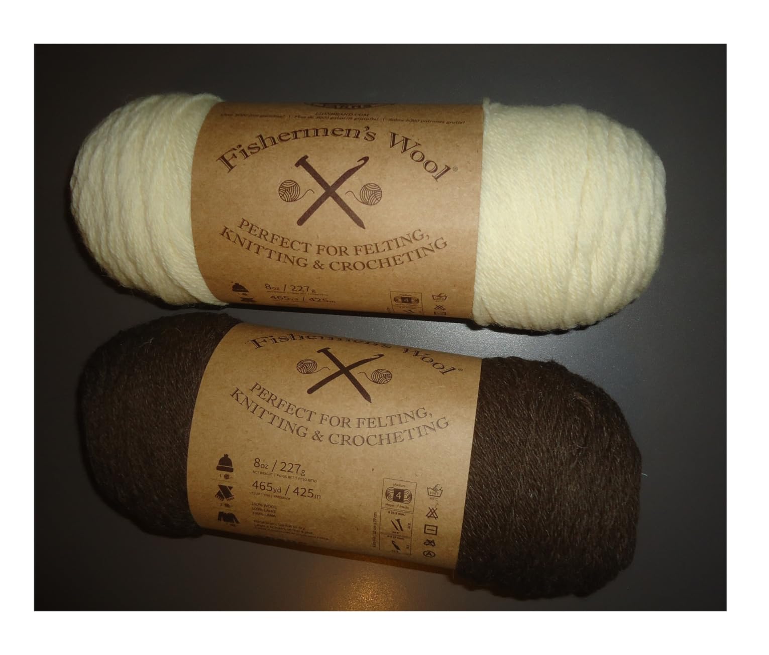Lion Brand Yarn Medium-Weight Fishermen's Wool Yarn for Knitting, Crocheting, and Crafts, Natural, 1 Pack customer photo 1