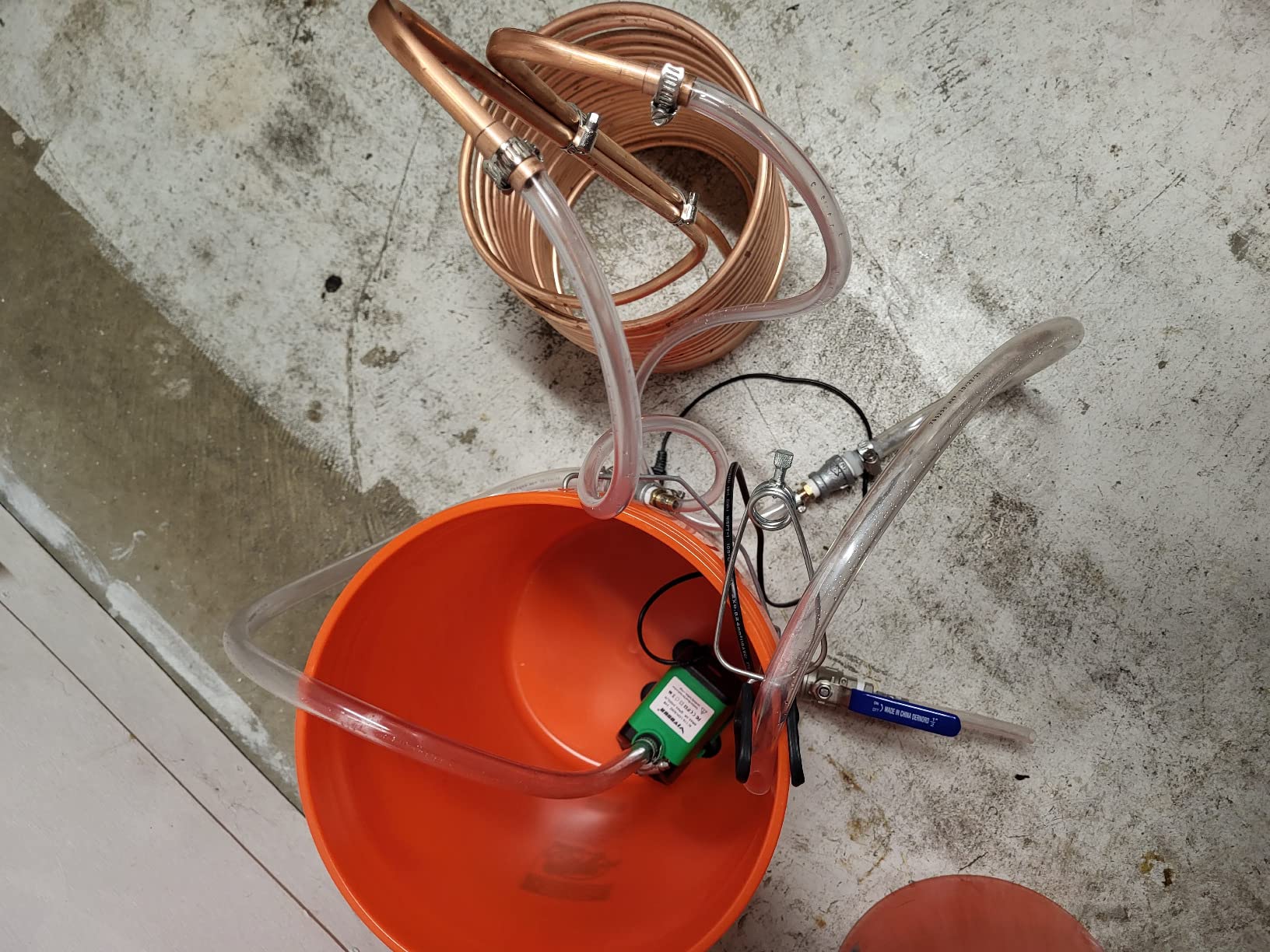 Tall Copper Immersion Wort Chiller 50' x 3/8