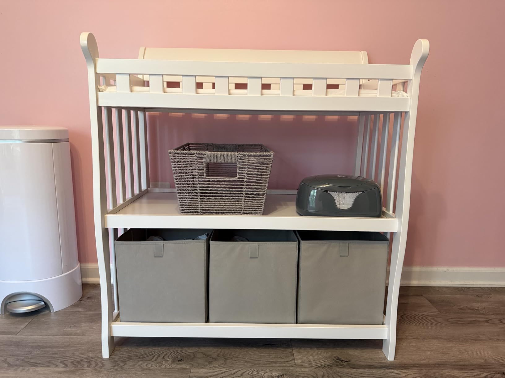 Delta Children Eclipse Changing Table with Changing Pad, White customer photo 2