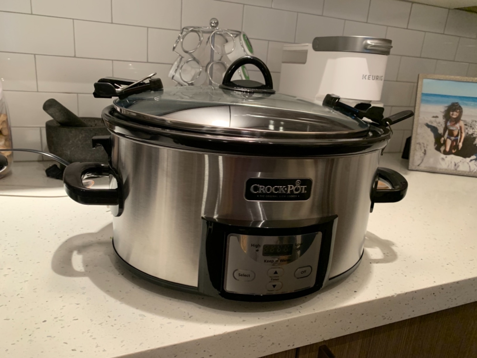 Crock-Pot 6 Quart Cook & Carry Programmable Slow Cooker with Digital Timer Stainless Steel (CPSCVC60LL-S) pack of 1 customer photo 2