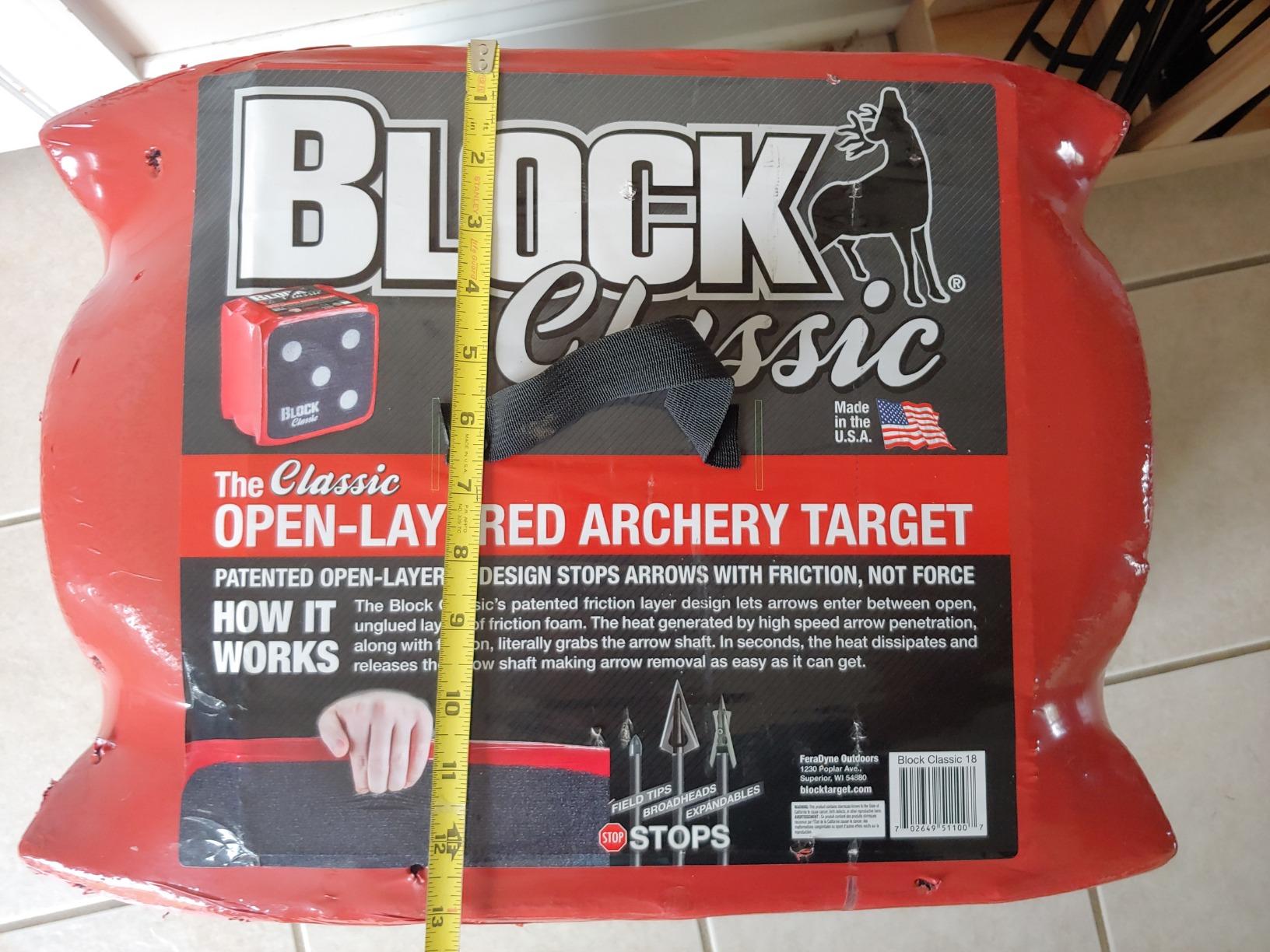 BLOCK Classic Layered Foam Archery Target, 18” x 18” x 13.5”, 2-Sided Shooting, Unique Open Layer Design Stops Field Points and Broadheads with Friction Not Force, Easy Arrow Removal, Top Carry Handle customer photo 1