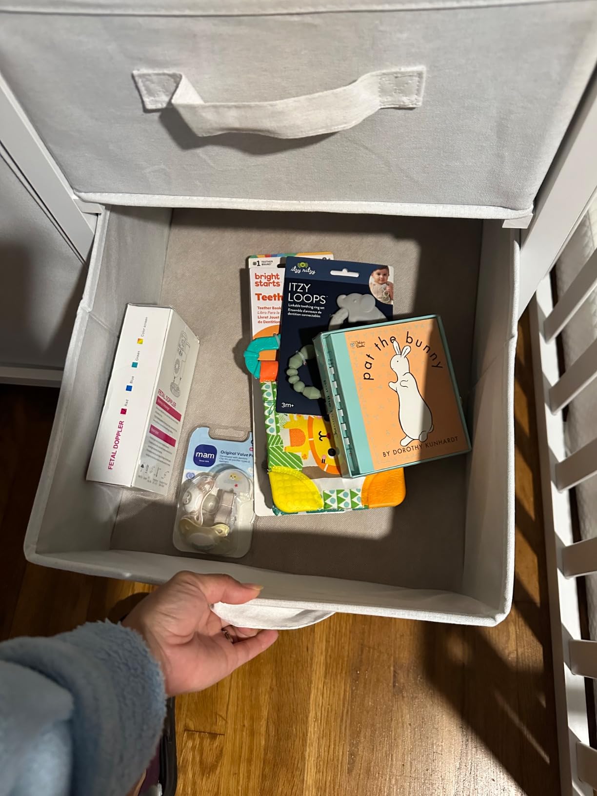 Badger Basket Baby Changing Table with Laundry Hamper & Storage - White customer photo 2