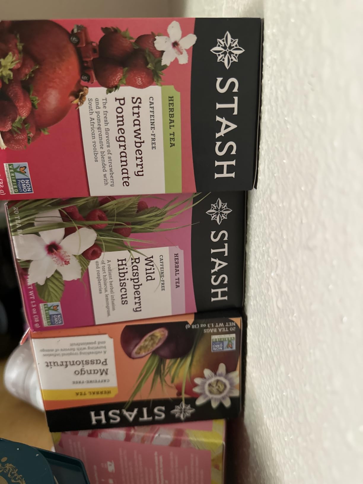 Stash Tea Fruity Herbal Tea 6 Flavor Tea Sampler, 6 boxes With 18-20 Tea Bags Each customer photo 1