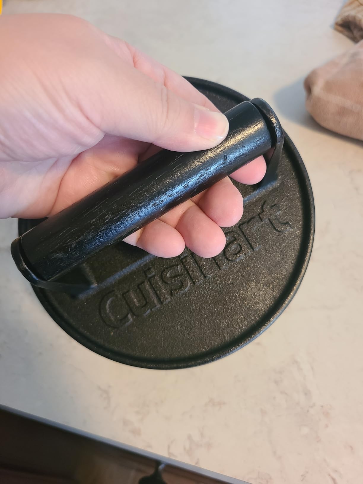Cuisinart Burger Press with Wooden Handle, Cast Iron, Rectangle customer photo 1